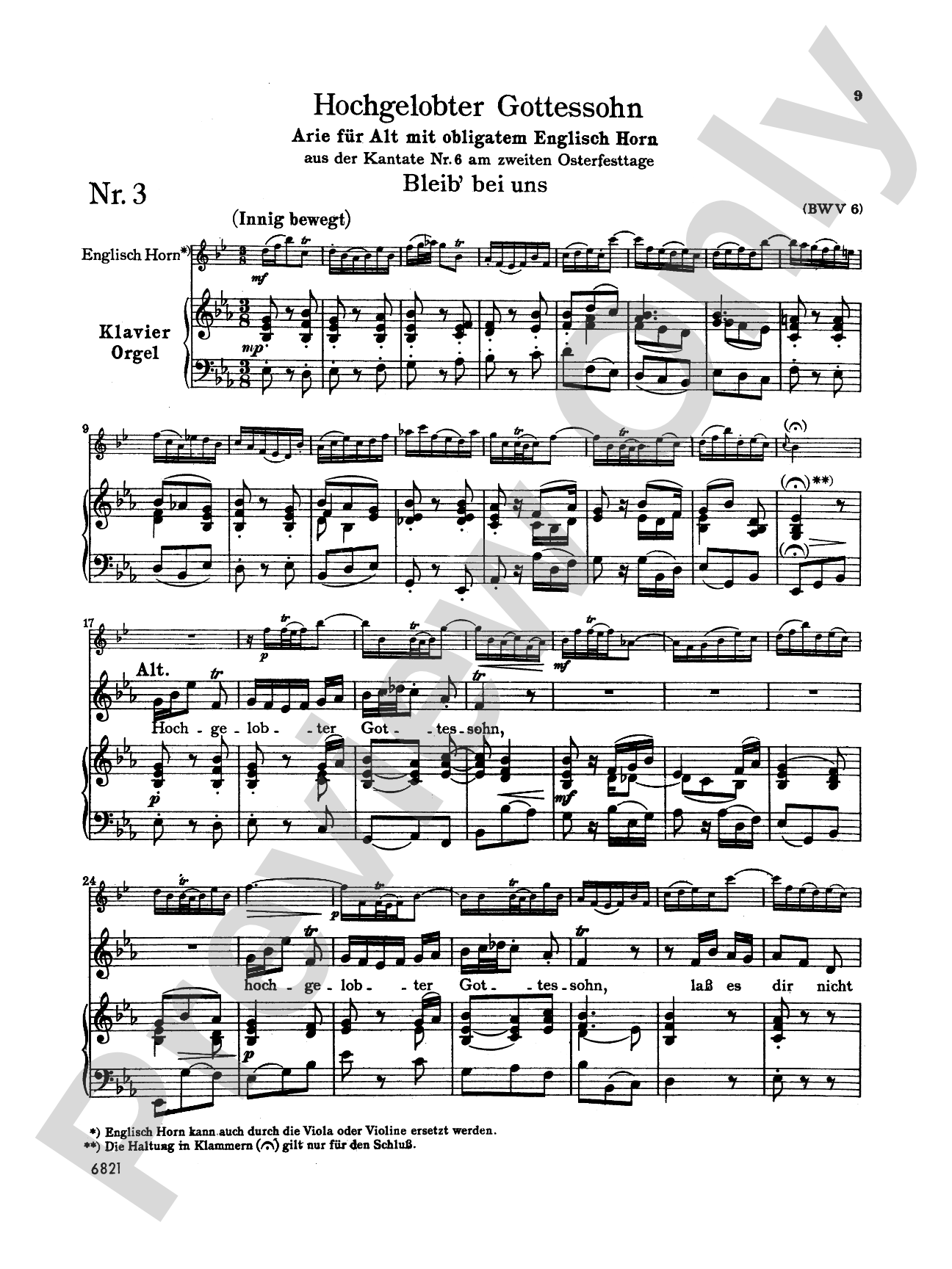 Bach: Contralto Arias, Volume III (German)
