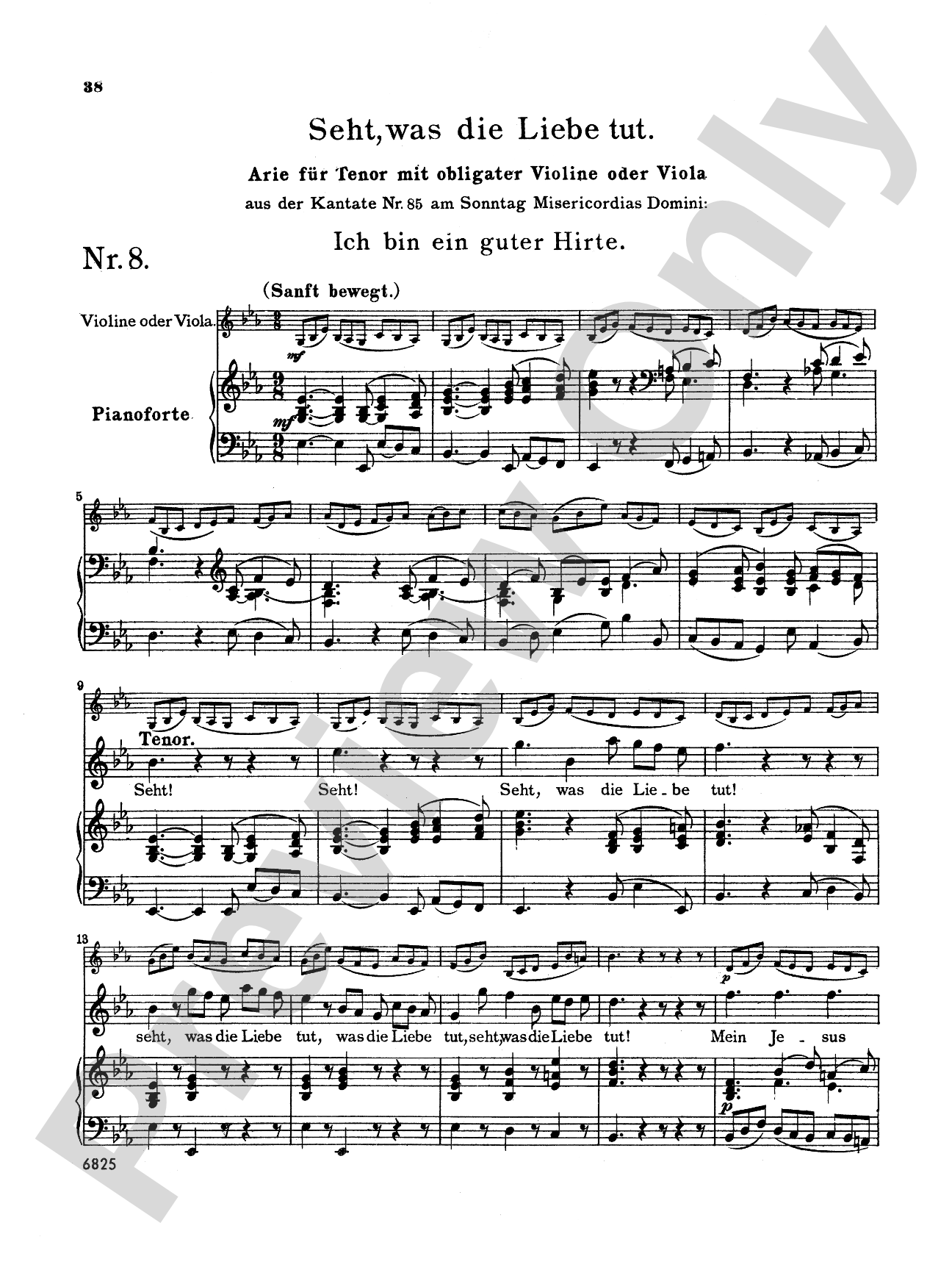 Bach: Tenor Arias, Volume I (German)