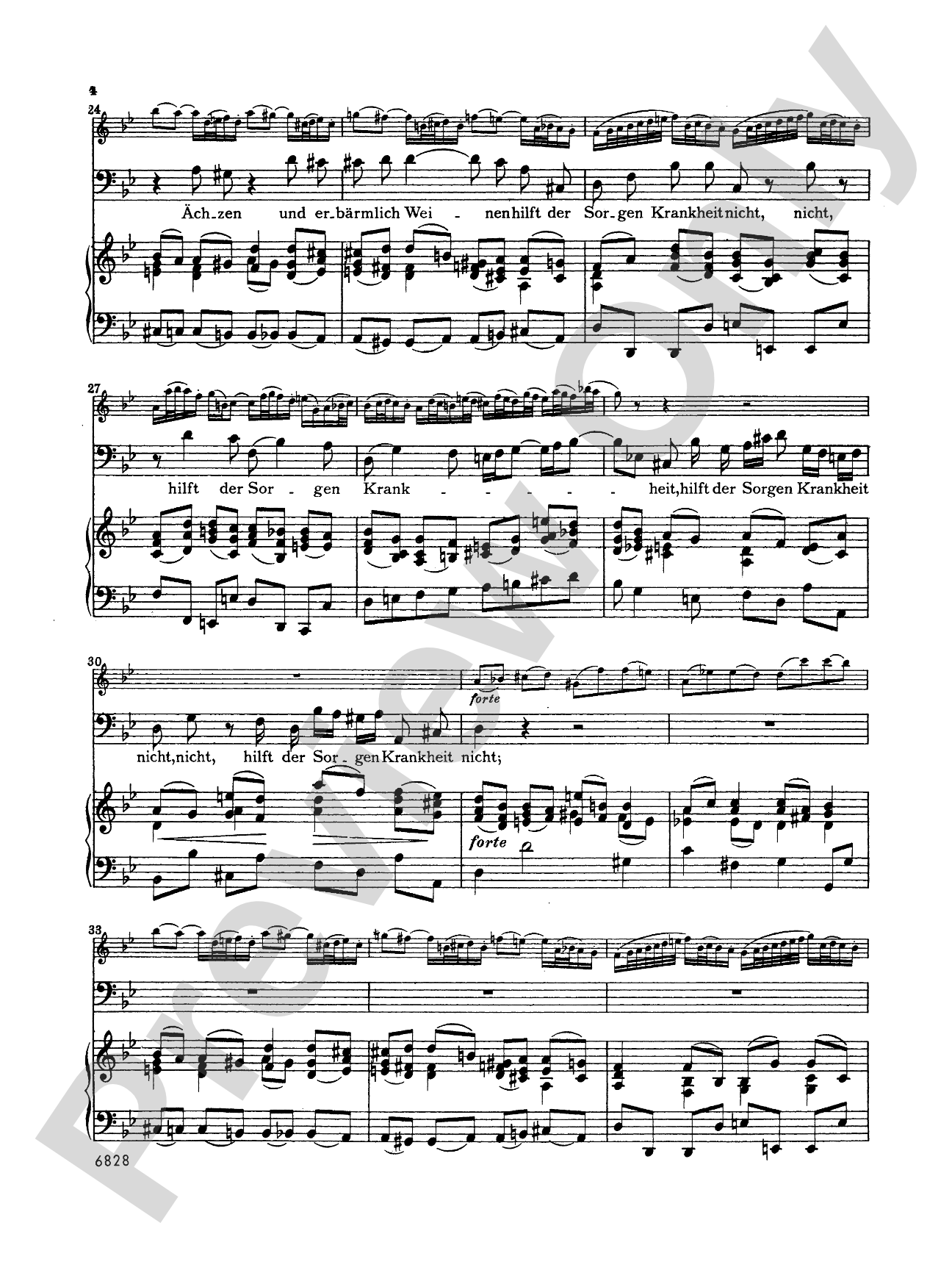 Bach: 12 Bass Arias from Church Cantatas (German): Vocal Book