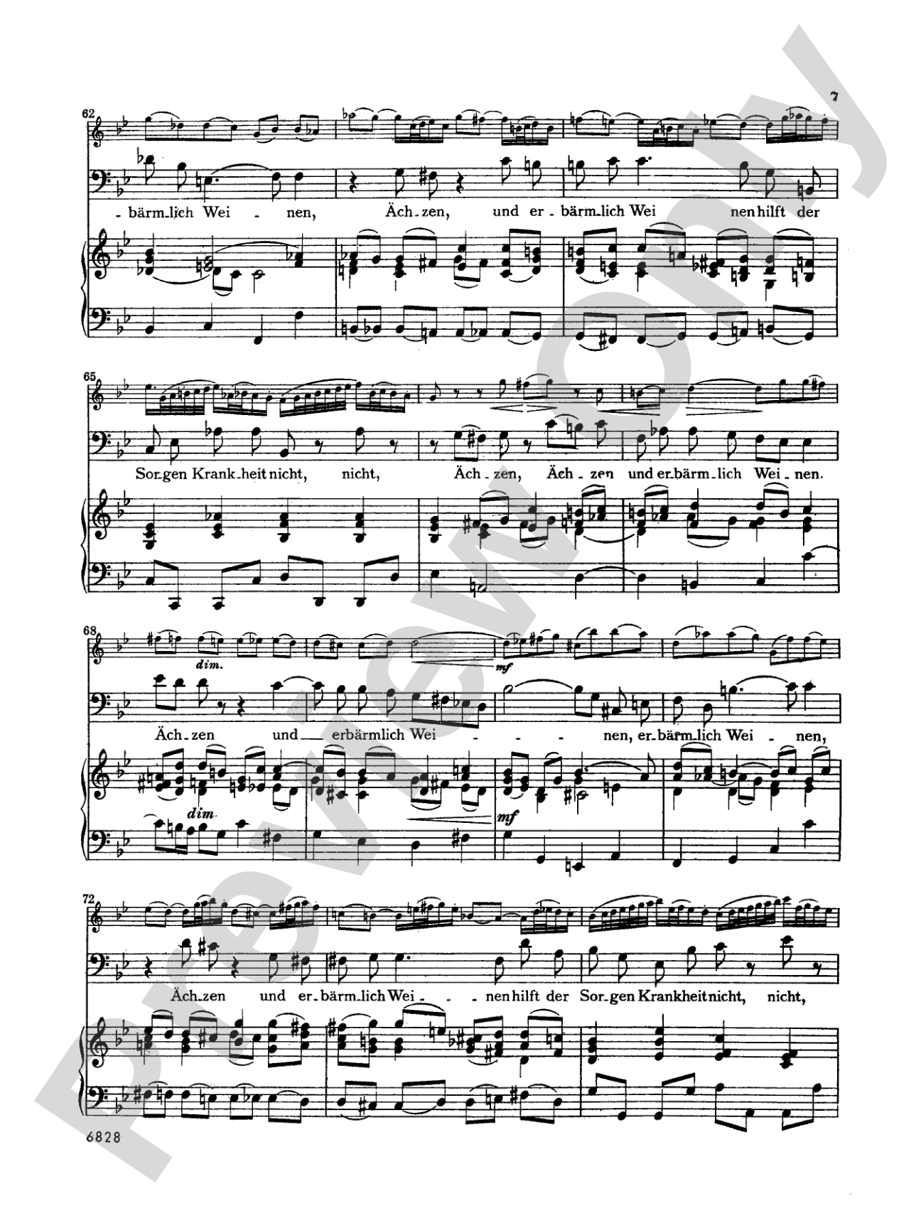 Bach: 12 Bass Arias from Church Cantatas (German): Vocal Book