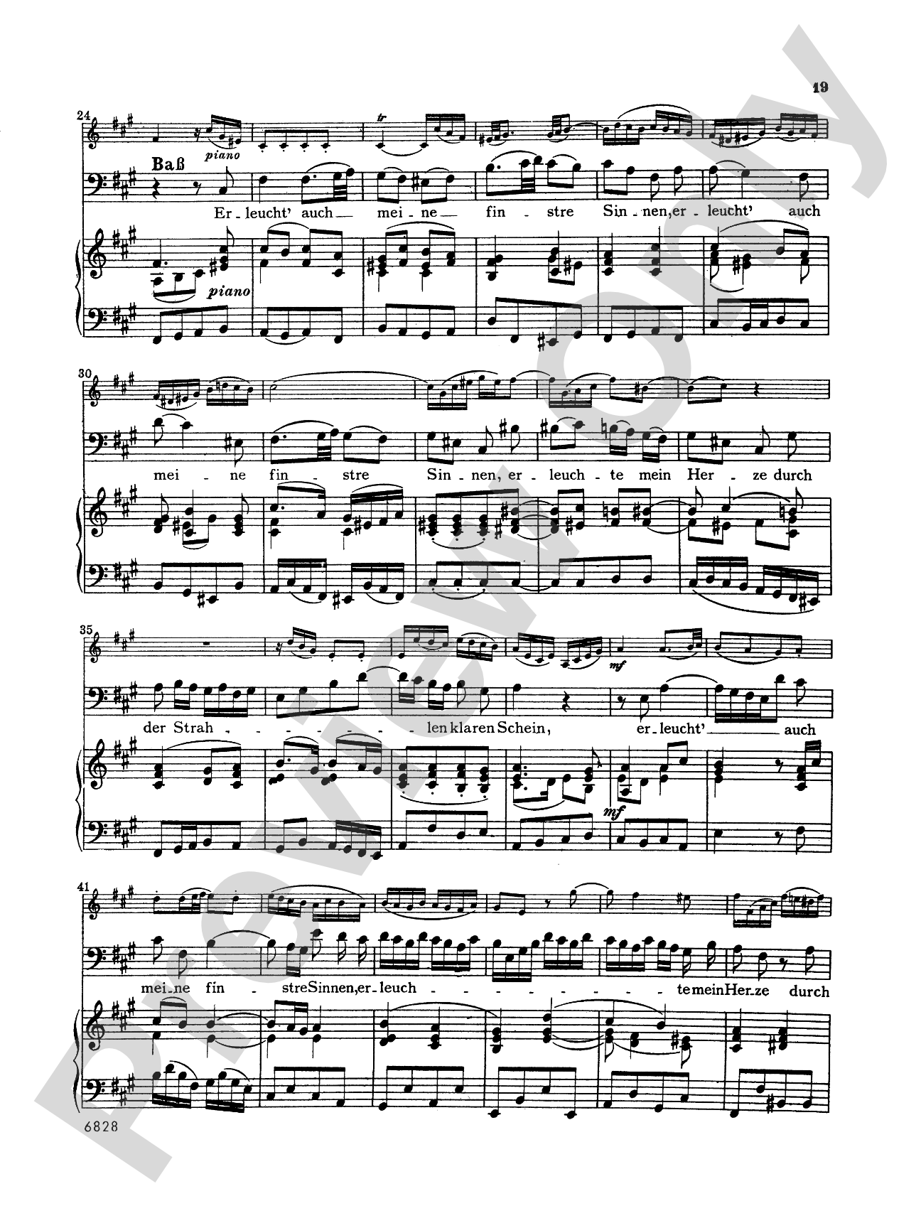 Bach: 12 Bass Arias from Church Cantatas (German)