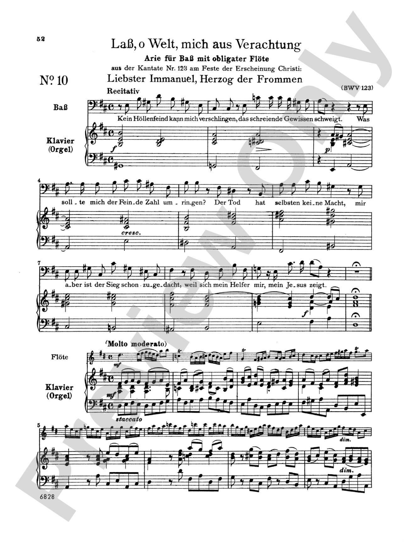Bach: 12 Bass Arias from Church Cantatas (German)