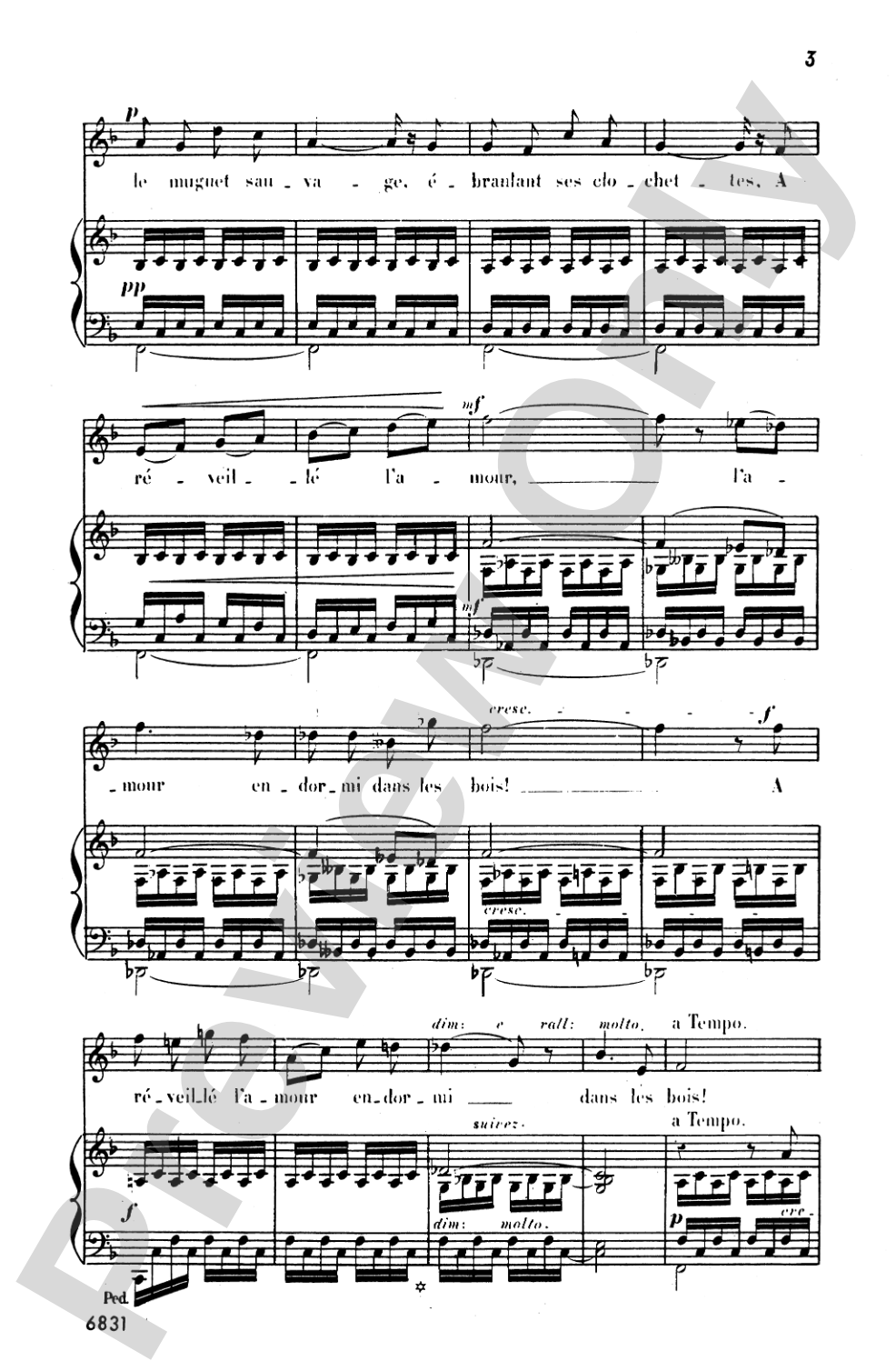 Bizet: Twenty Melodies-- Soprano or Tenor (French): Vocal Book