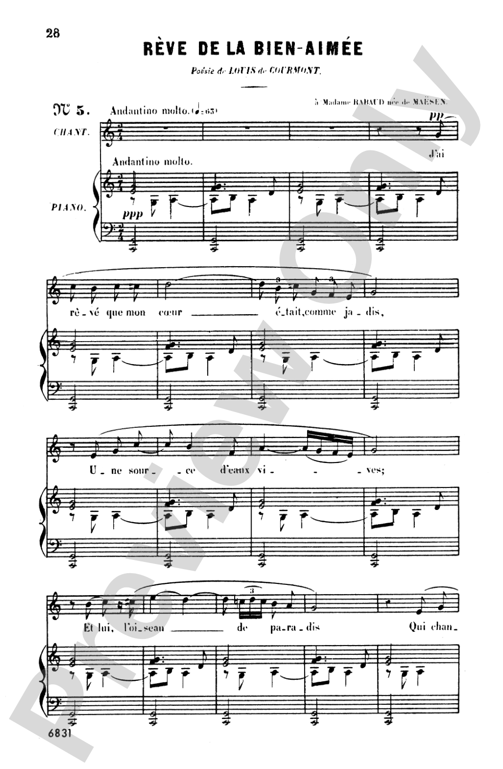 Bizet: Twenty Melodies-- Soprano or Tenor (French)