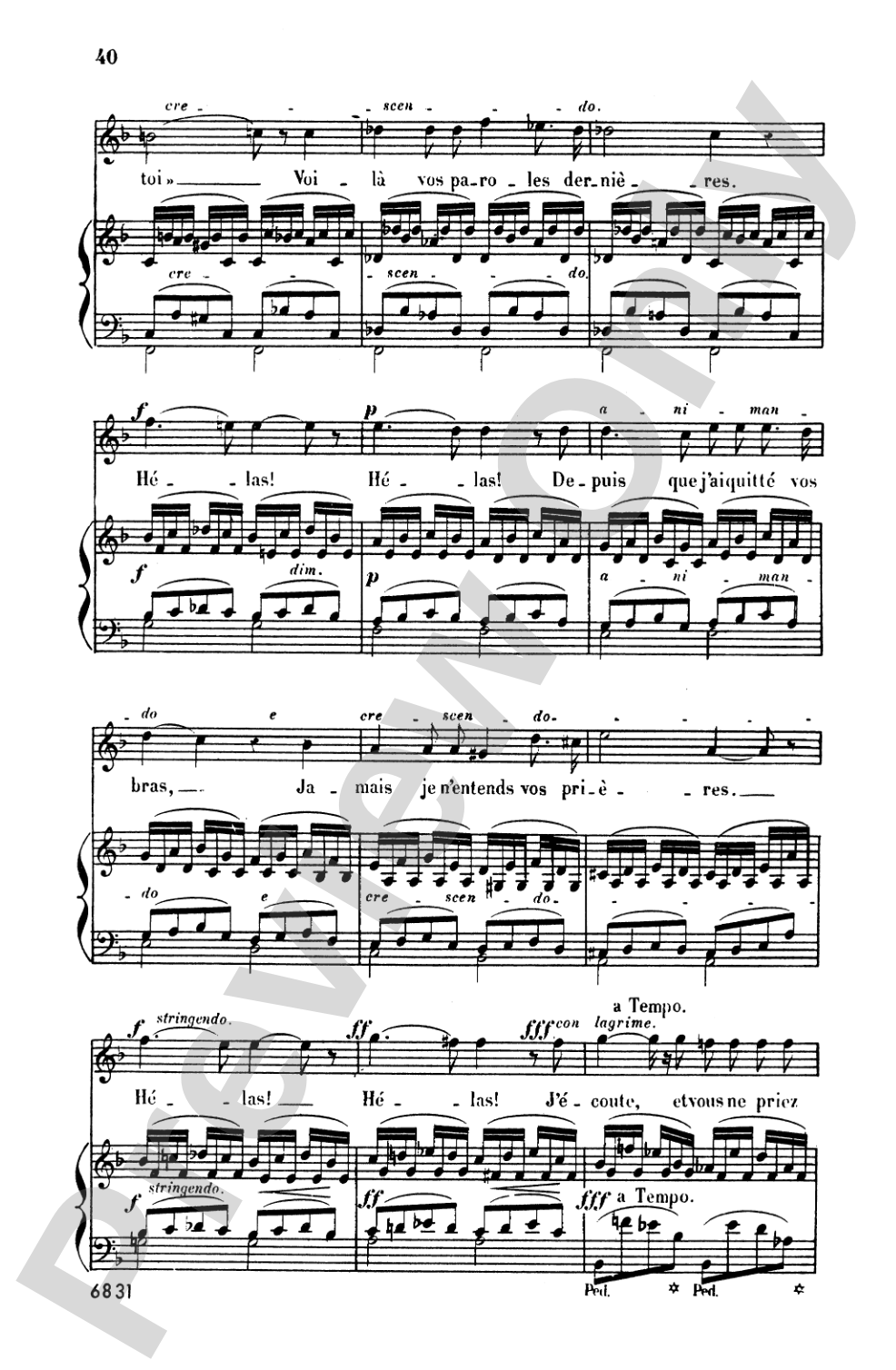 Bizet: Twenty Melodies-- Soprano or Tenor (French)