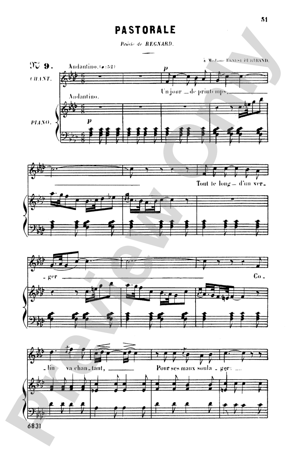 Bizet: Twenty Melodies-- Soprano or Tenor (French)
