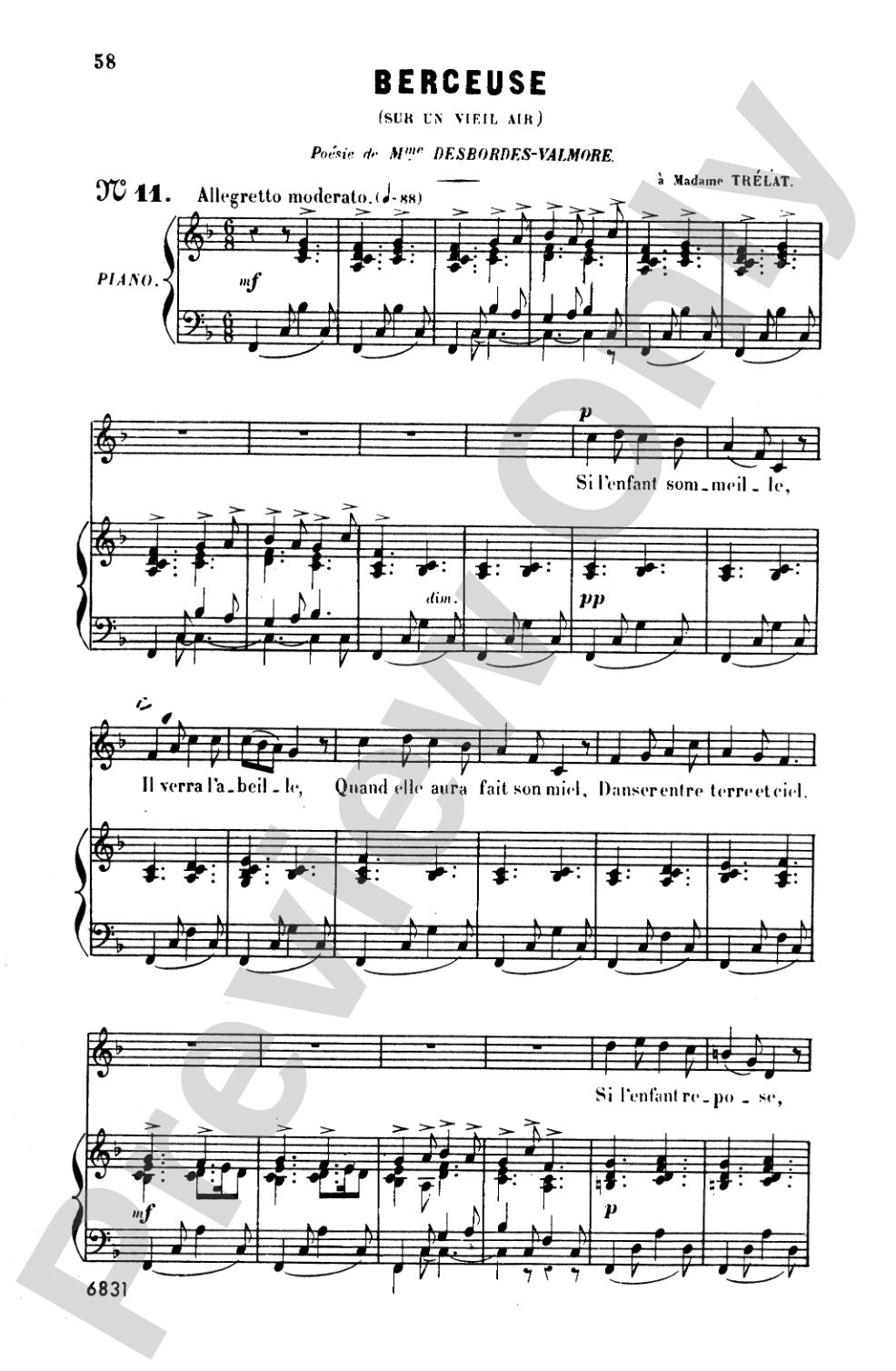 Bizet: Twenty Melodies-- Soprano or Tenor (French)