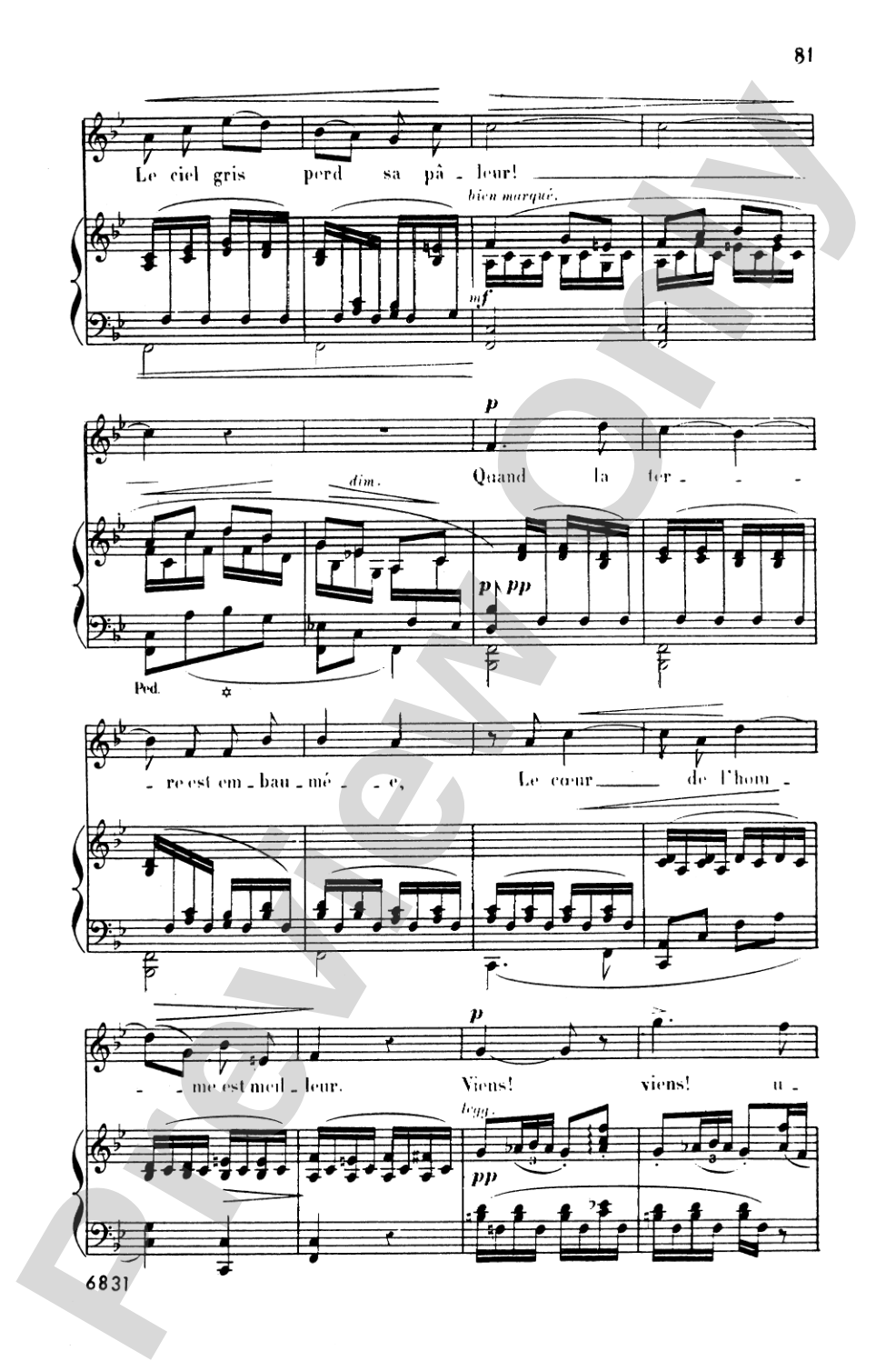 Bizet: Twenty Melodies-- Soprano or Tenor (French)