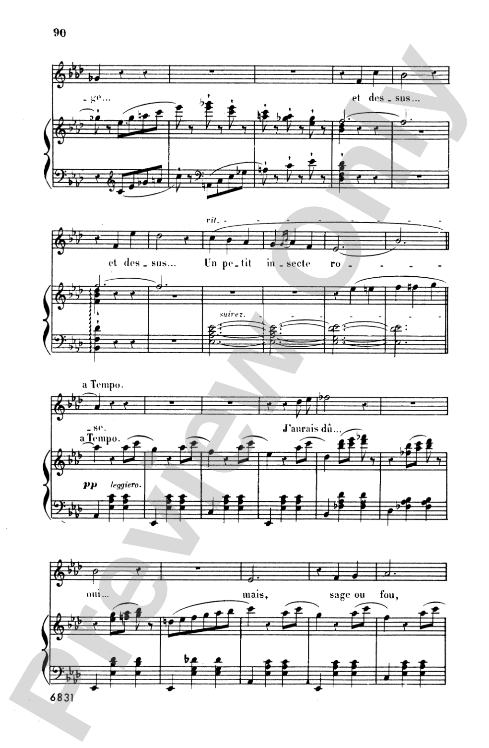Bizet: Twenty Melodies-- Soprano or Tenor (French)