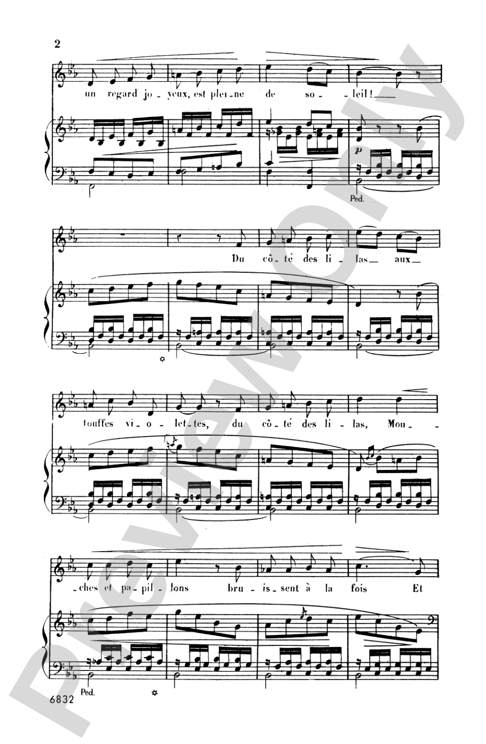 Bizet: Twenty Melodies-- Mezzo-Soprano or Baritone (French): Vocal Book