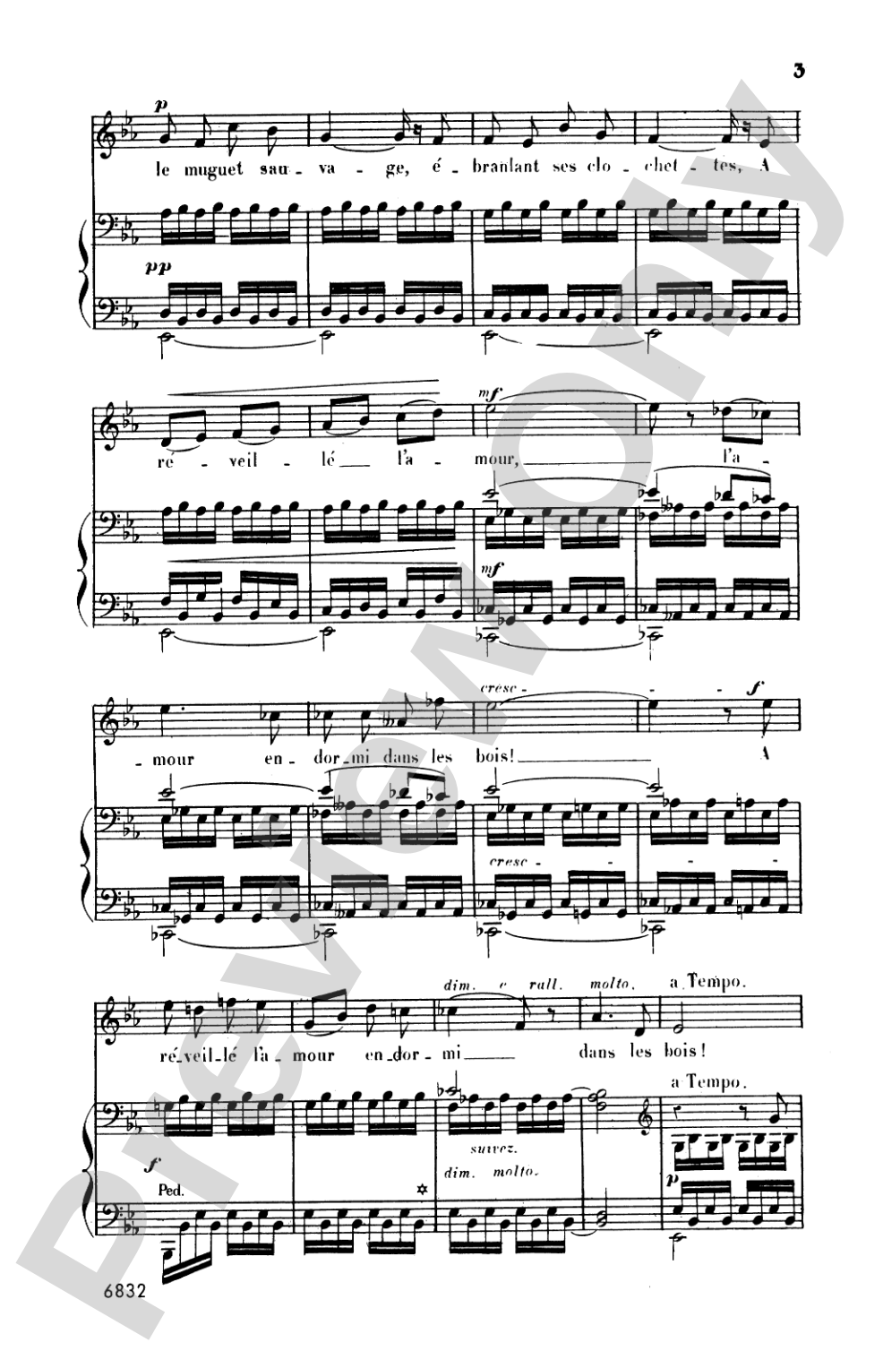 Bizet: Twenty Melodies-- Mezzo-Soprano or Baritone (French): Vocal Book