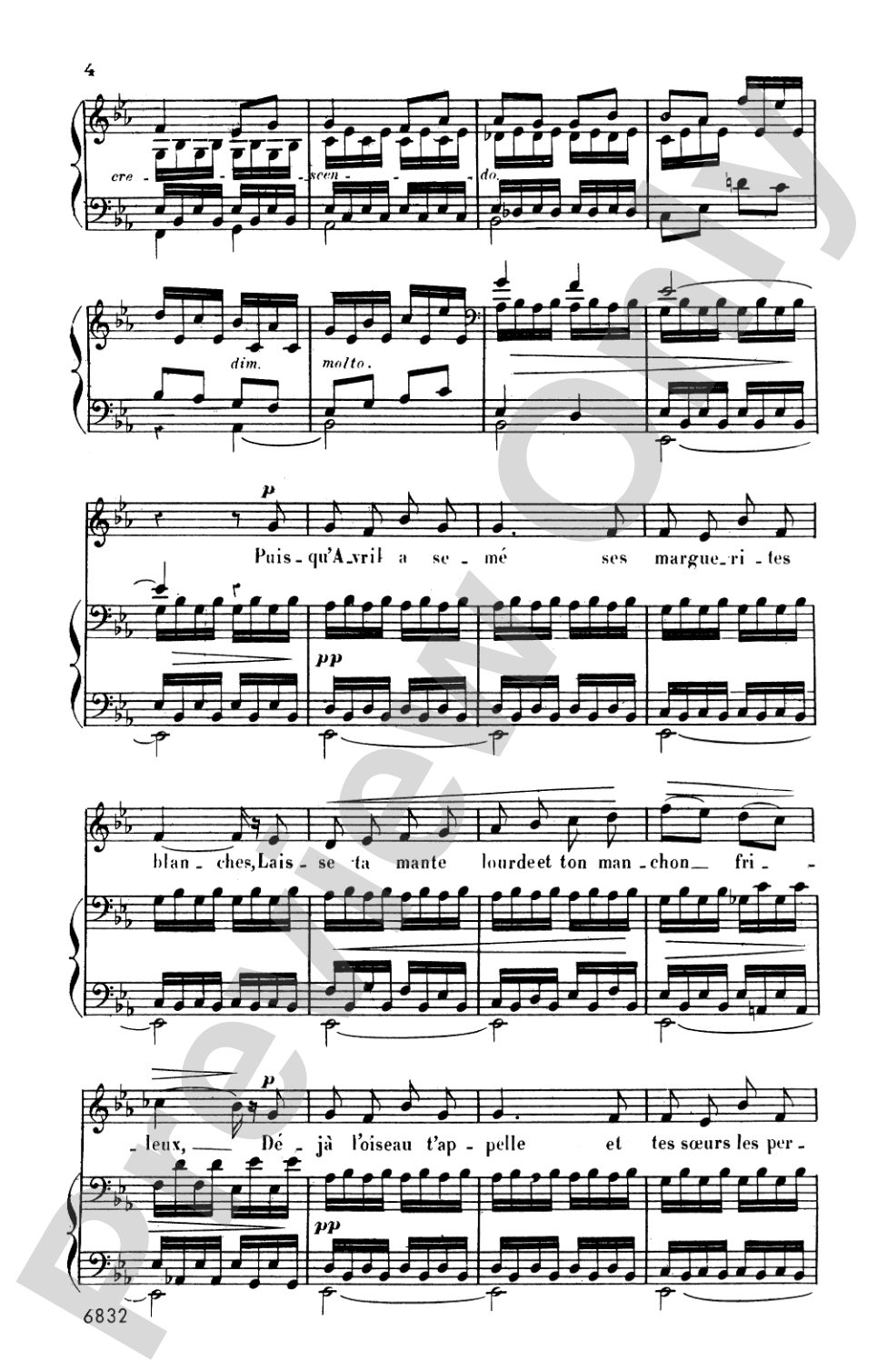 Bizet: Twenty Melodies-- Mezzo-Soprano or Baritone (French): Vocal Book