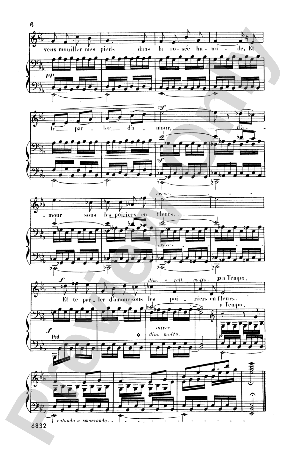 Bizet: Twenty Melodies-- Mezzo-Soprano or Baritone (French): Vocal Book