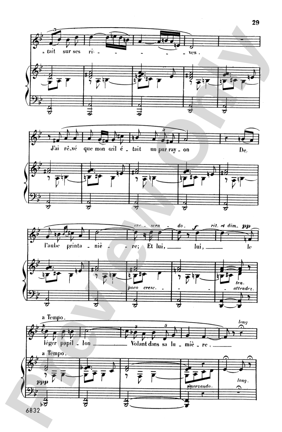 Bizet: Twenty Melodies-- Mezzo-Soprano or Baritone (French)