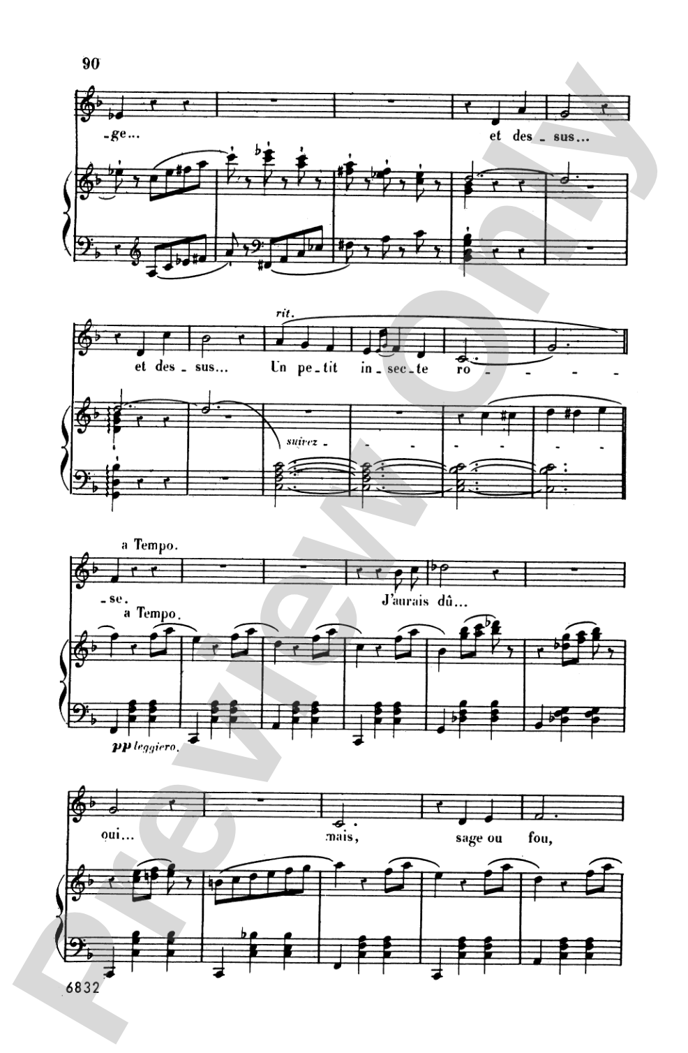 Bizet: Twenty Melodies-- Mezzo-Soprano or Baritone (French)