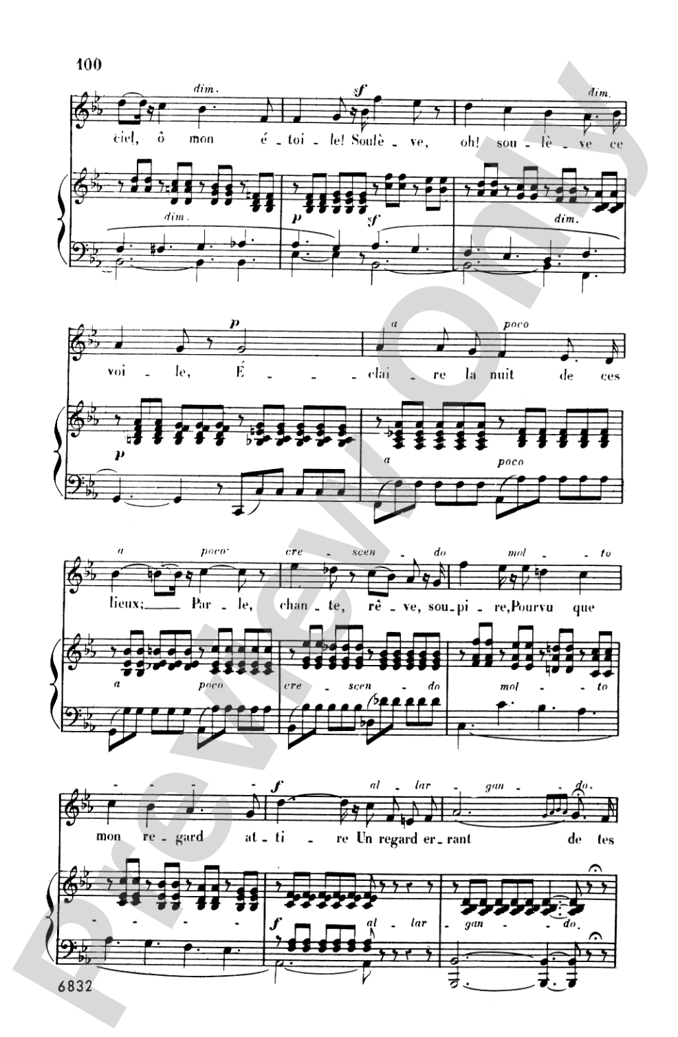 Bizet: Twenty Melodies-- Mezzo-Soprano or Baritone (French)