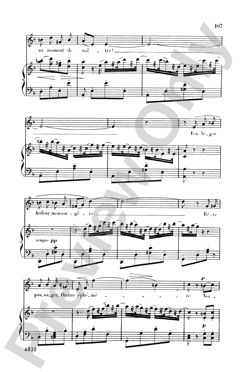 Bizet: Twenty Melodies-- Mezzo-Soprano or Baritone (French)