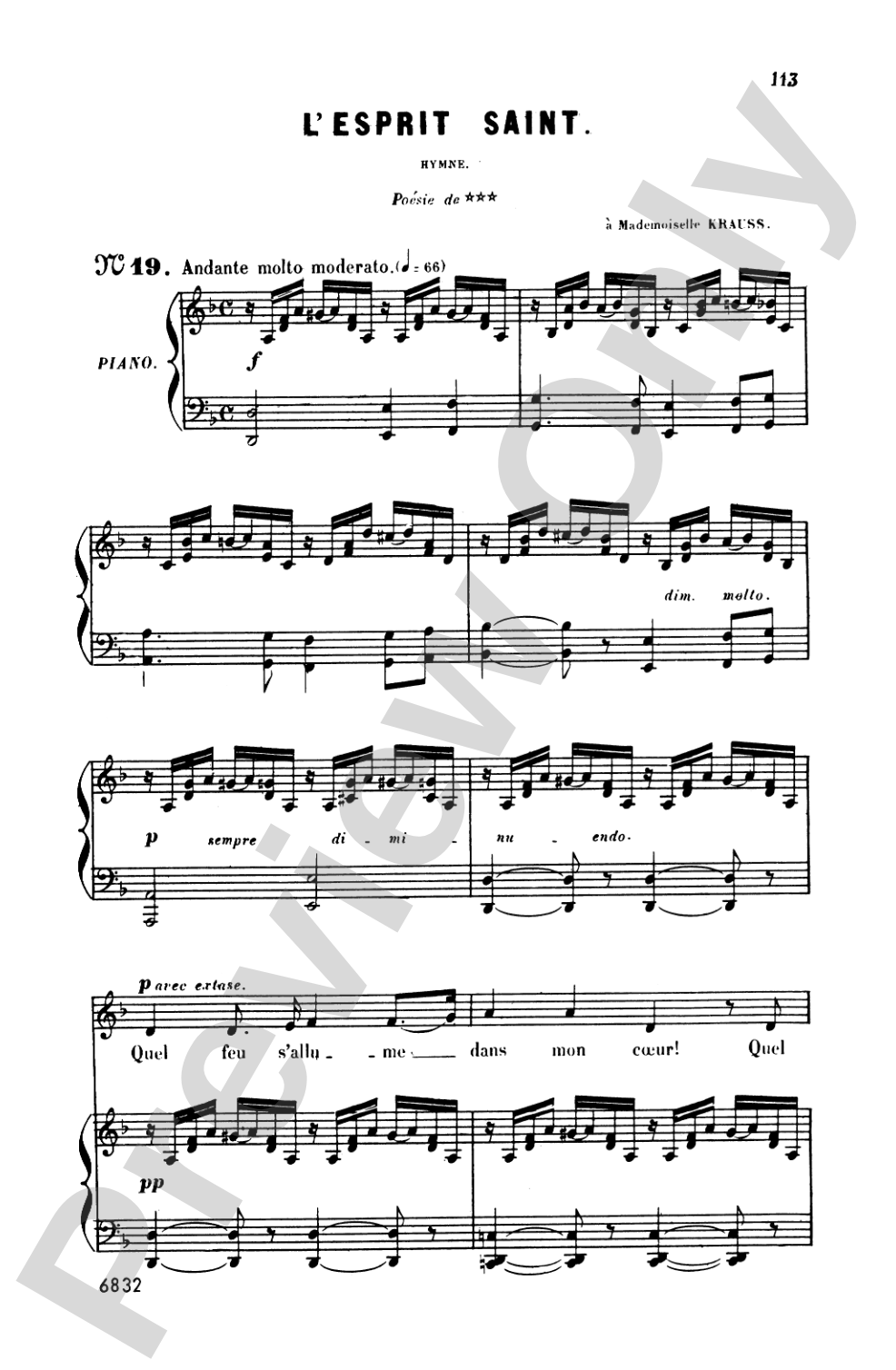 Bizet: Twenty Melodies-- Mezzo-Soprano or Baritone (French)