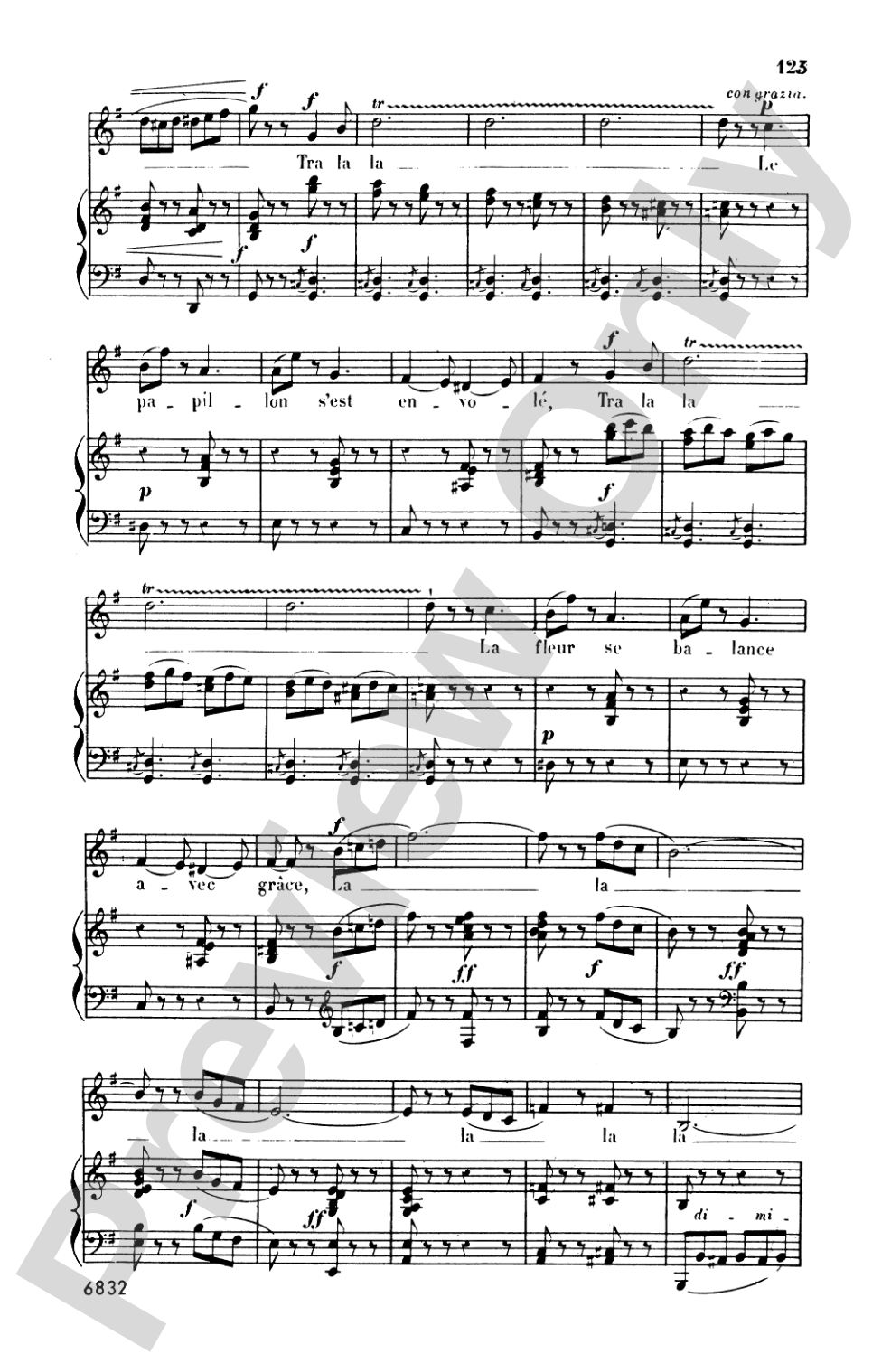 Bizet: Twenty Melodies-- Mezzo-Soprano or Baritone (French)