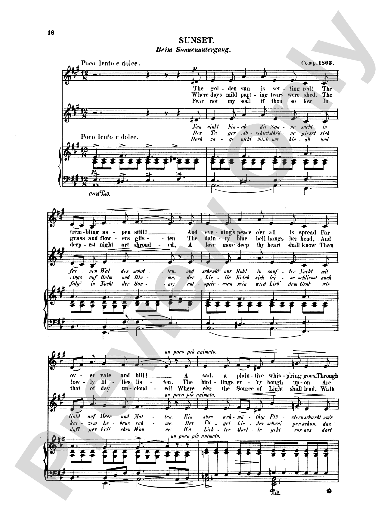Grieg: Selected Songs for Low Voice-- 36 Songs (English/German)