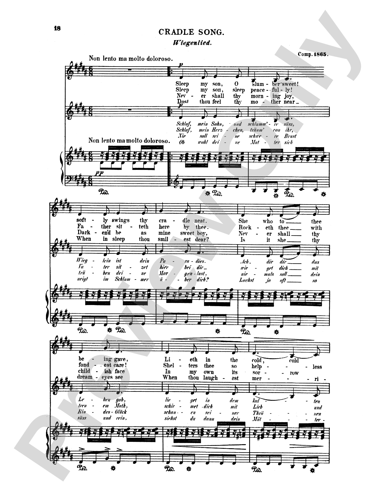 Grieg: Selected Songs for Low Voice-- 36 Songs (English/German)
