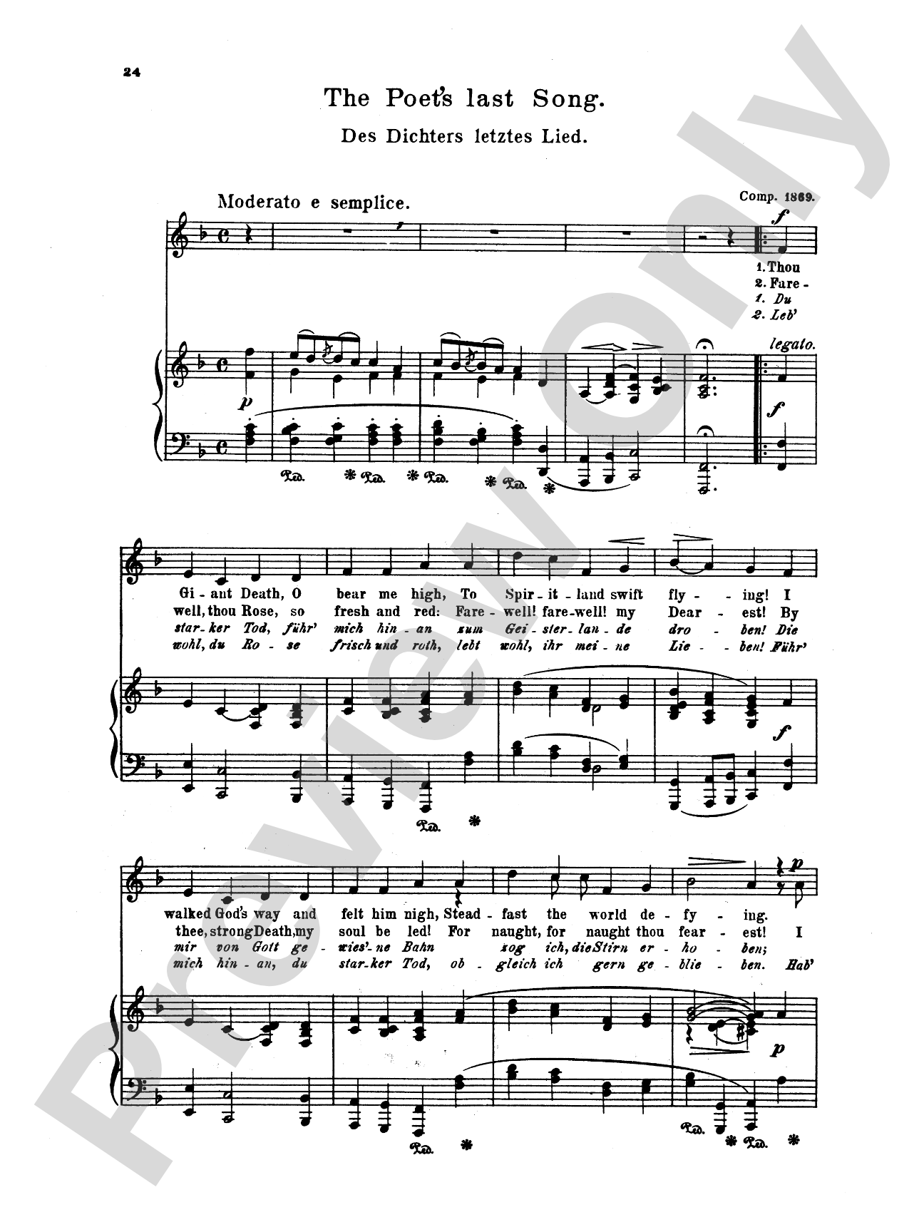 Grieg: Selected Songs for Low Voice-- 36 Songs (English/German)