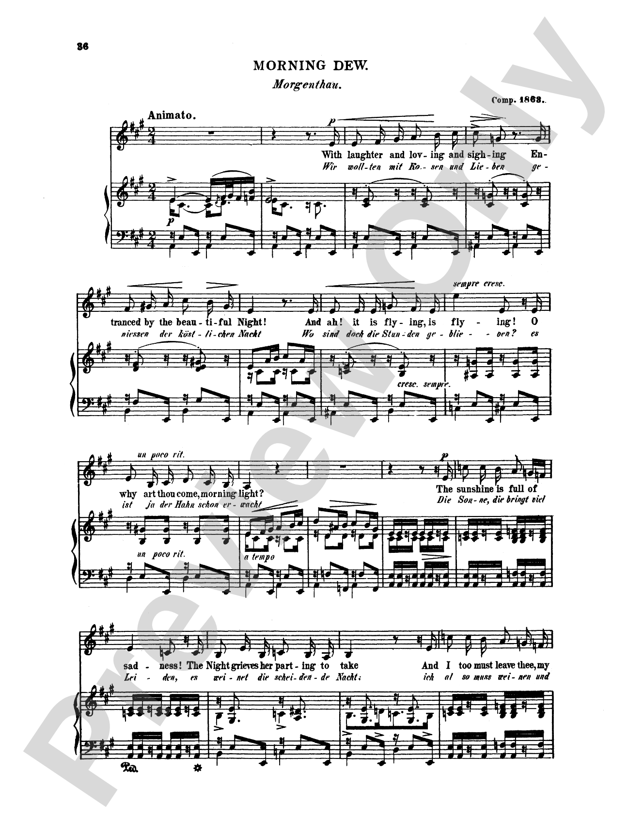 Grieg: Selected Songs for Low Voice-- 36 Songs (English/German)