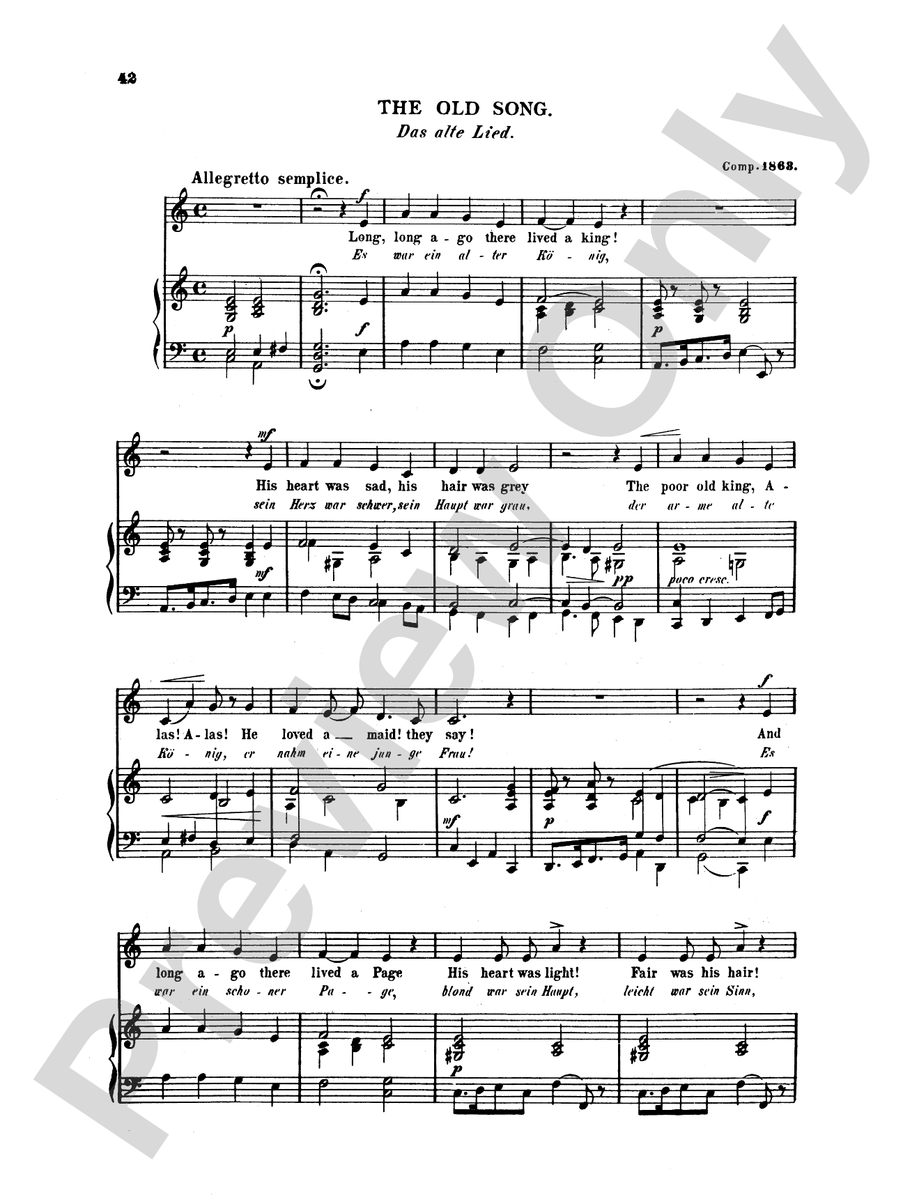 Grieg: Selected Songs for Low Voice-- 36 Songs (English/German)