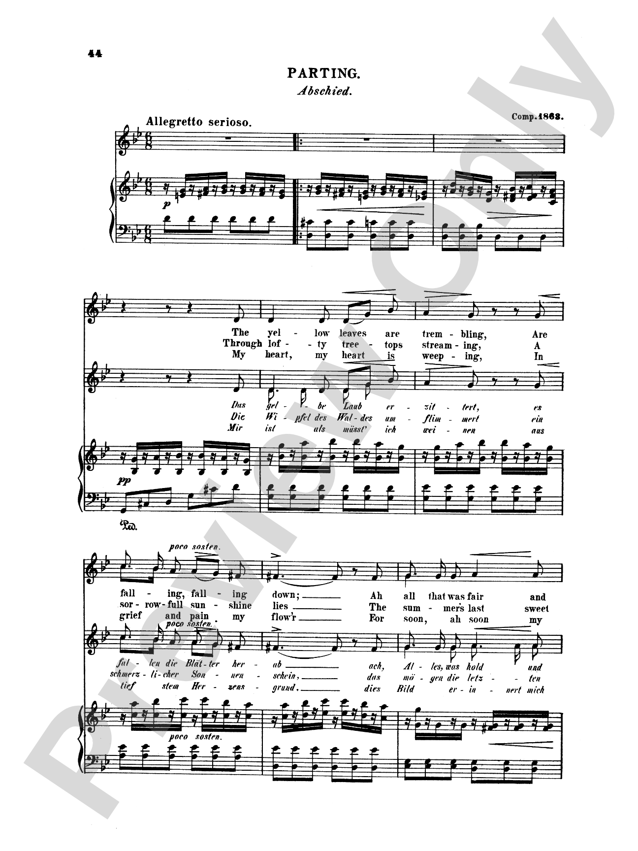 Grieg: Selected Songs for Low Voice-- 36 Songs (English/German)