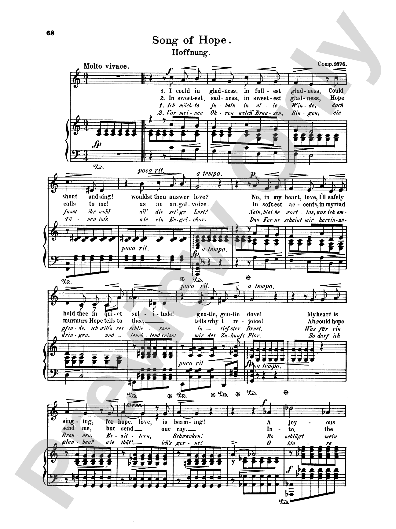 Grieg: Selected Songs for Low Voice-- 36 Songs (English/German)