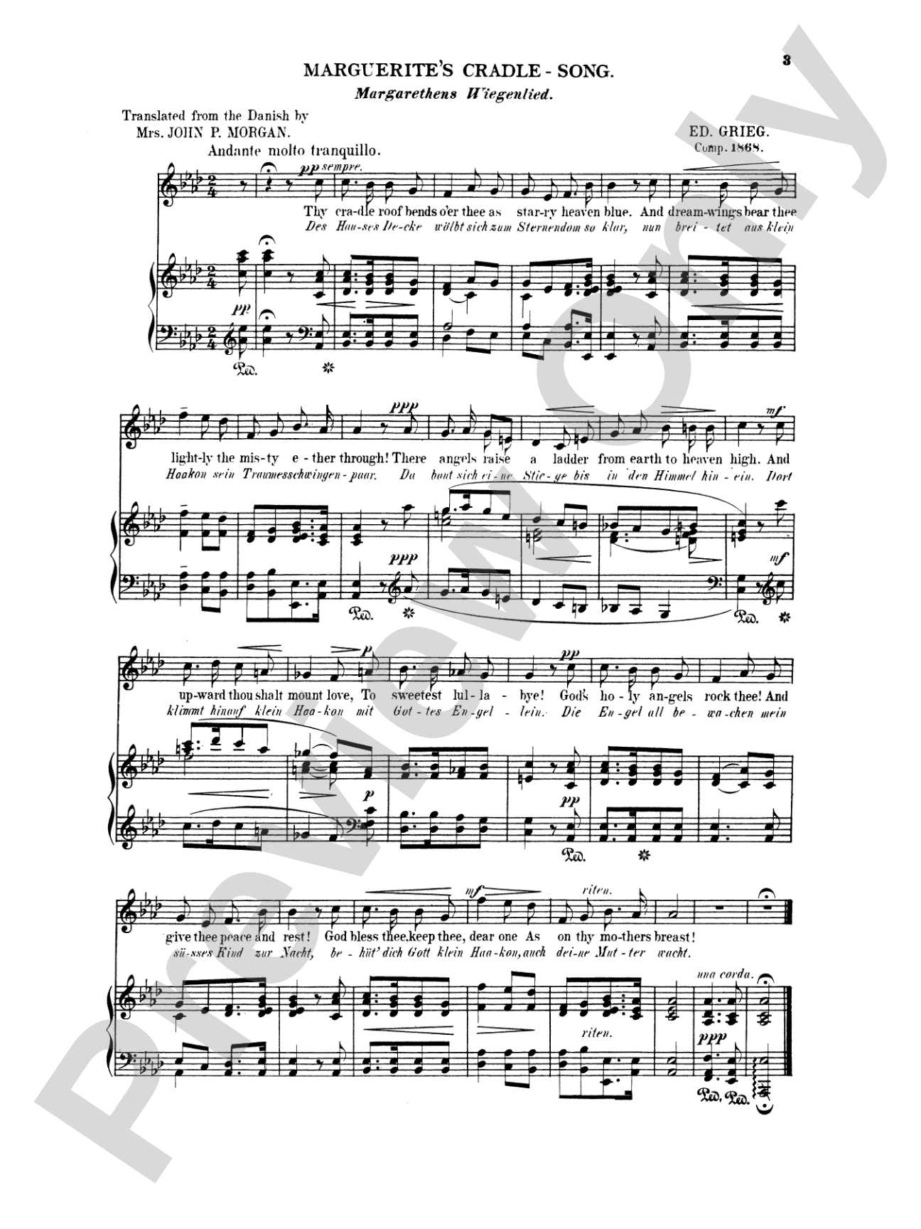 Grieg: Selected Songs for High Voice-- 36 Songs (English/German): High Voice Book