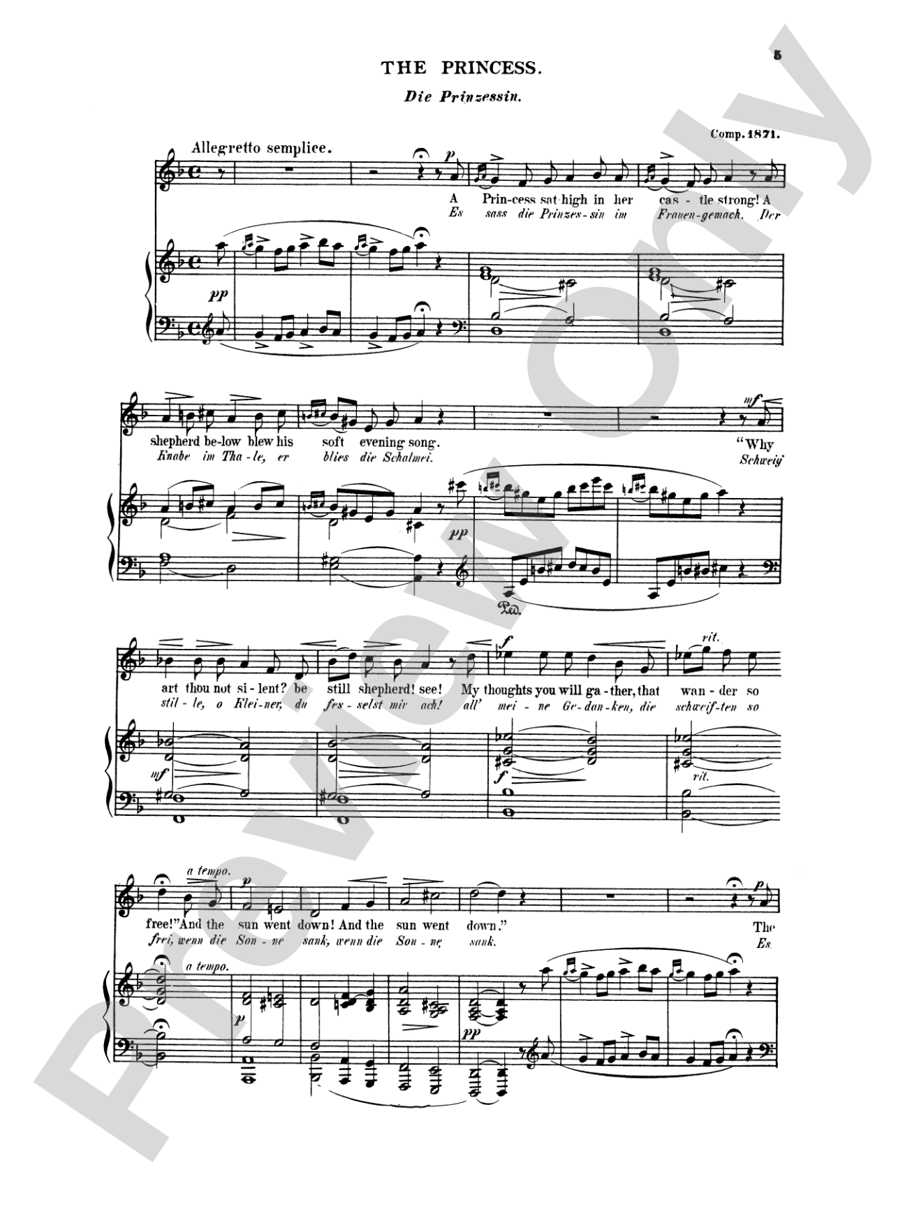 Grieg: Selected Songs for High Voice-- 36 Songs (English/German)