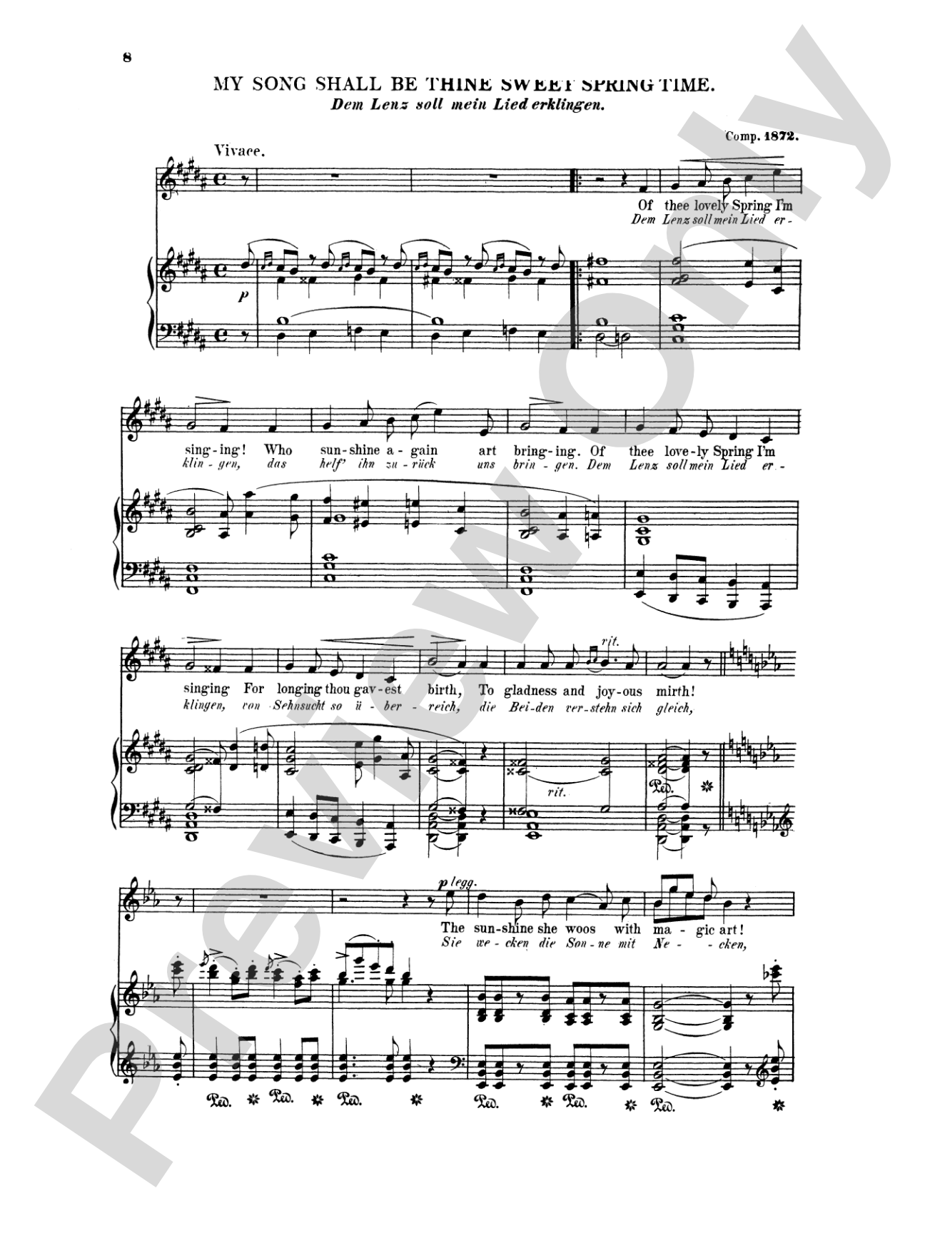 Grieg: Selected Songs for High Voice-- 36 Songs (English/German)