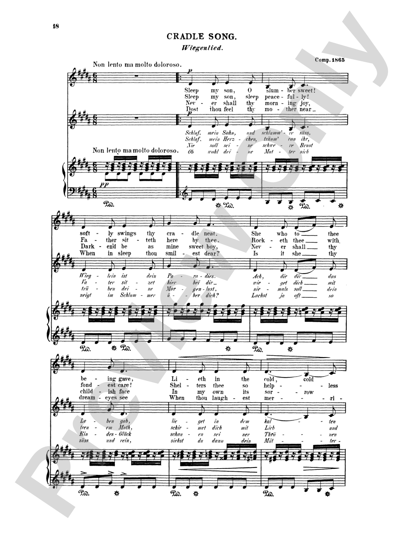Grieg: Selected Songs for High Voice-- 36 Songs (English/German)