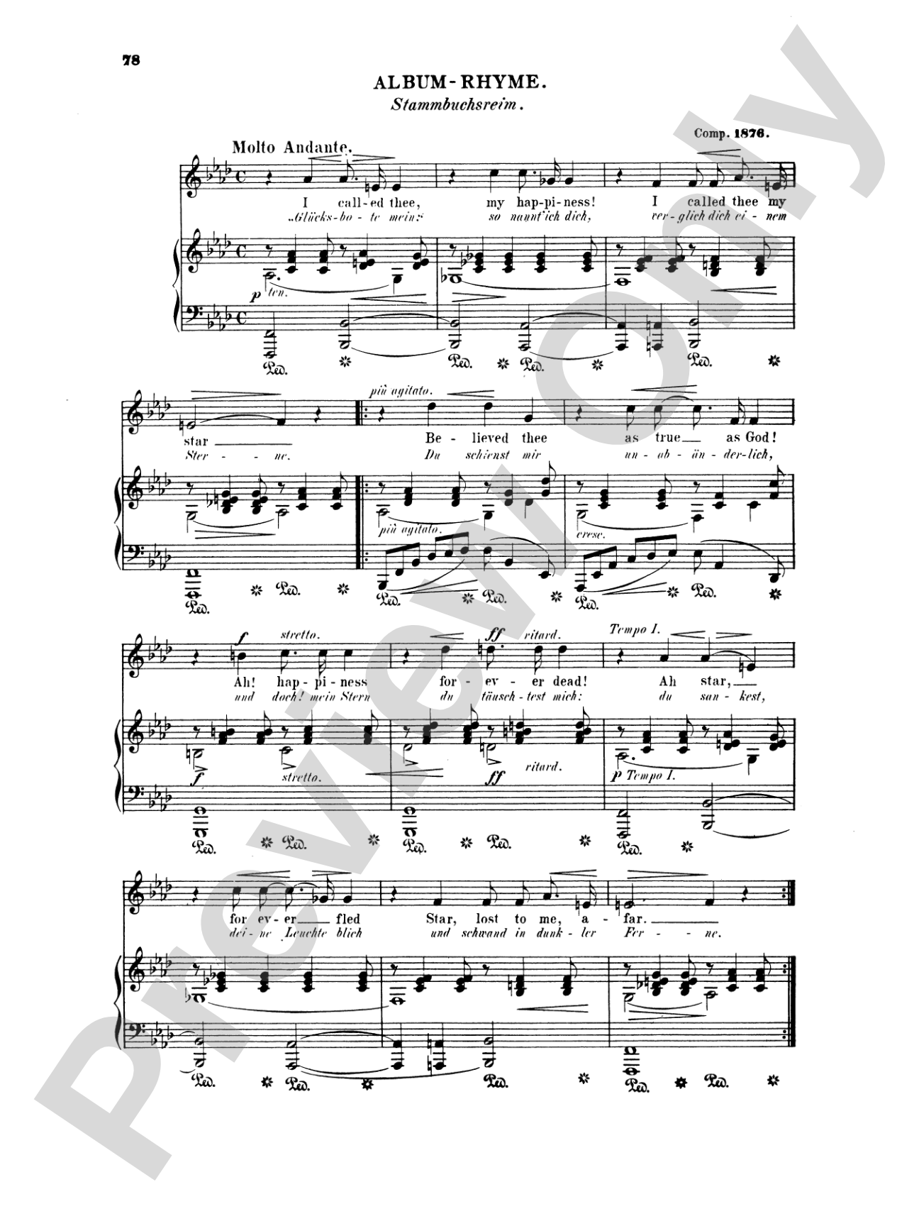 Grieg: Selected Songs for High Voice-- 36 Songs (English/German)