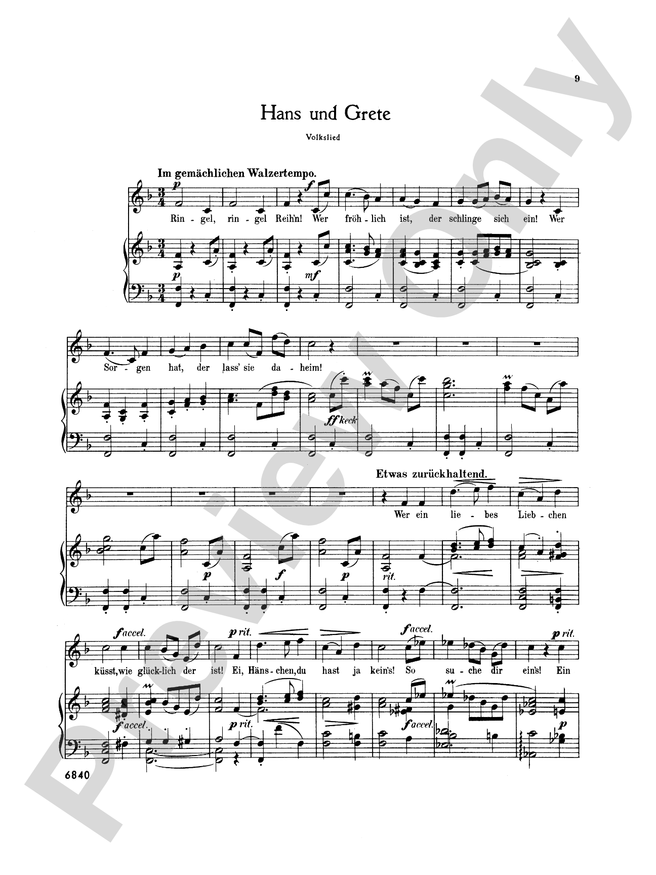 Mahler: Fourteen Songs including Nine from "Des Knaben Wunderhorn", High Voice (German)