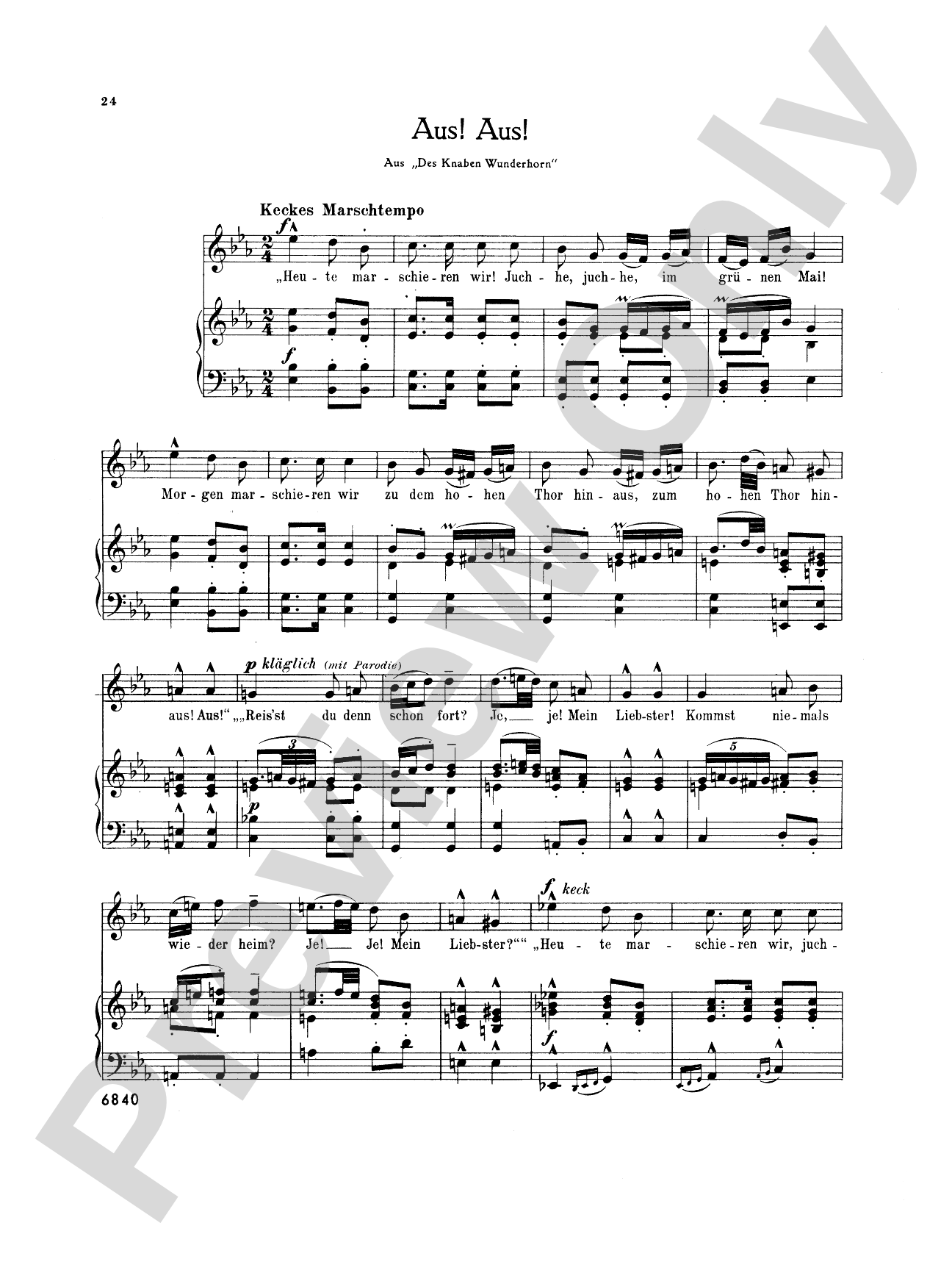 Mahler: Fourteen Songs including Nine from "Des Knaben Wunderhorn", High Voice (German)