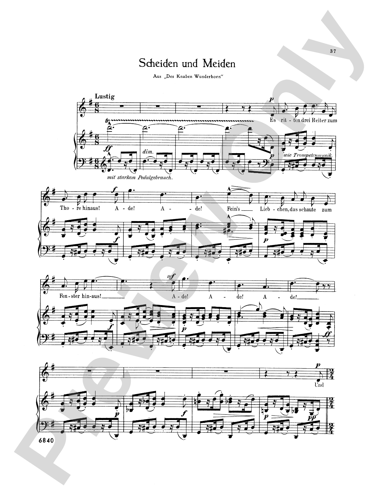 Mahler: Fourteen Songs including Nine from "Des Knaben Wunderhorn", High Voice (German)