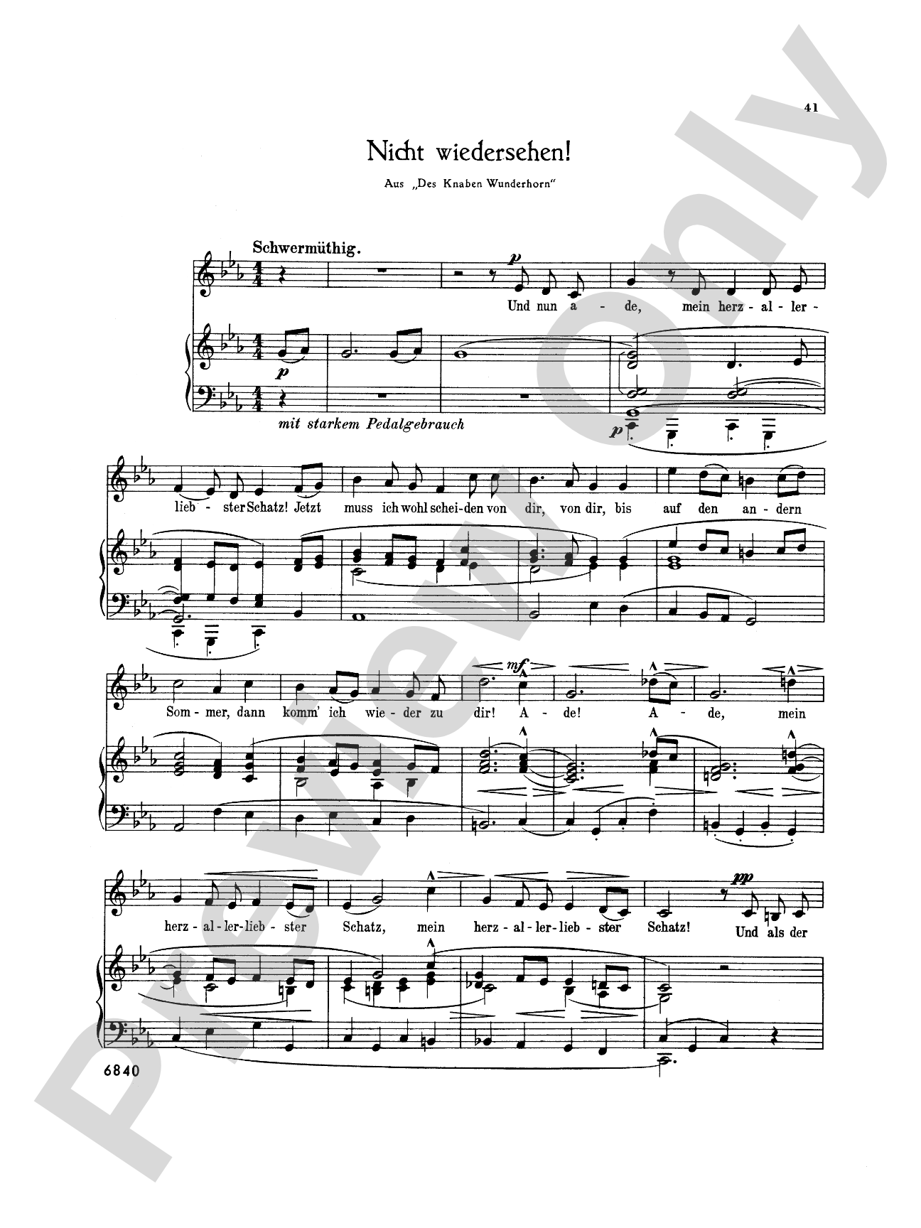 Mahler: Fourteen Songs including Nine from "Des Knaben Wunderhorn", High Voice (German)