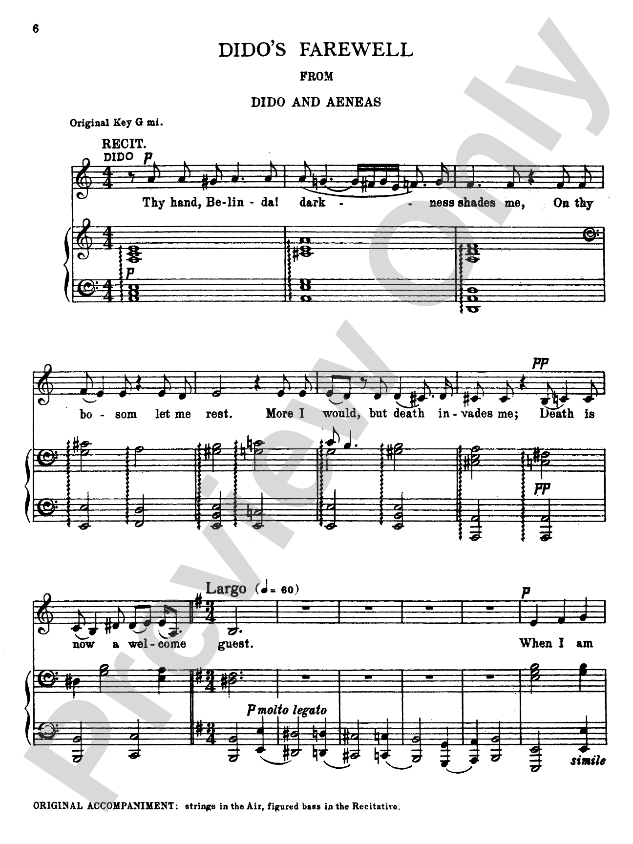 Purcell: Fifteen Songs and Airs for Contralto or Baritone from the Operas and Masques