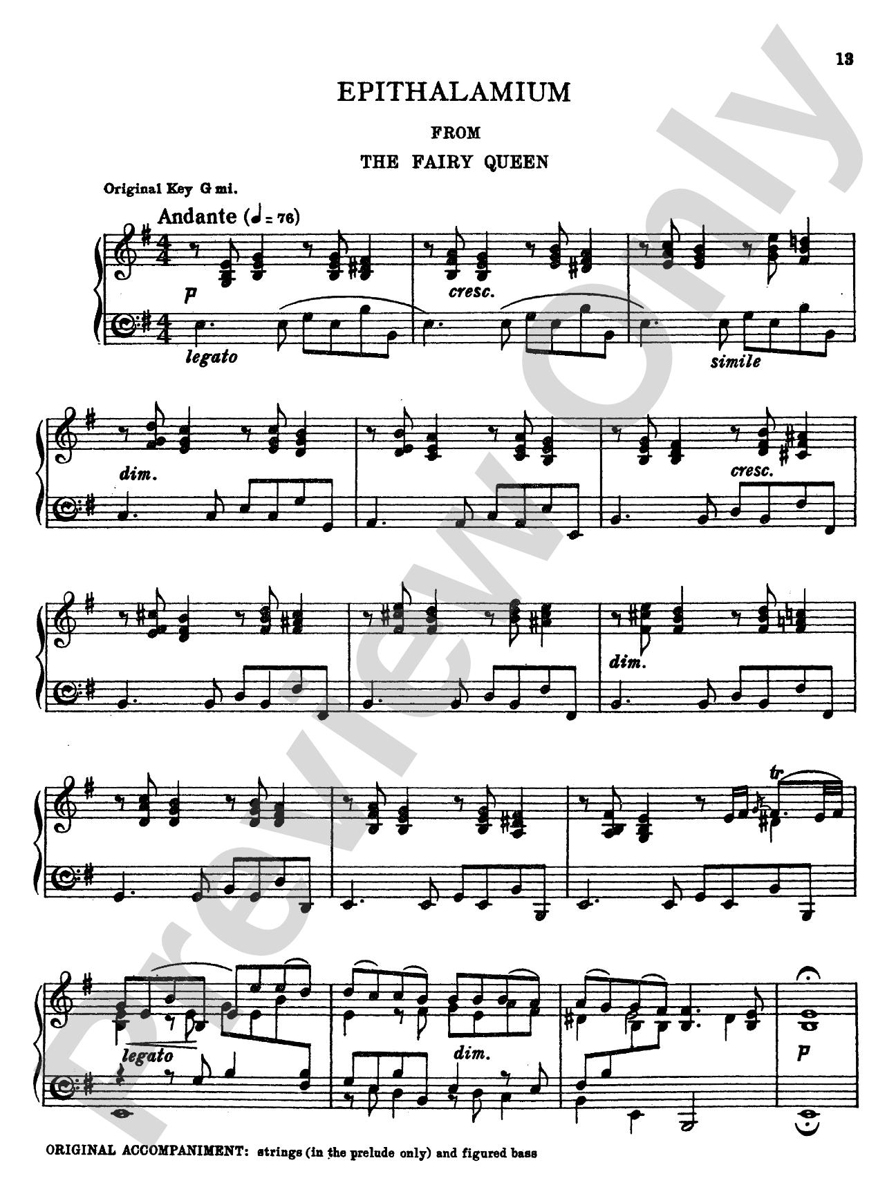 Purcell: Fifteen Songs and Airs for Contralto or Baritone from the Operas and Masques