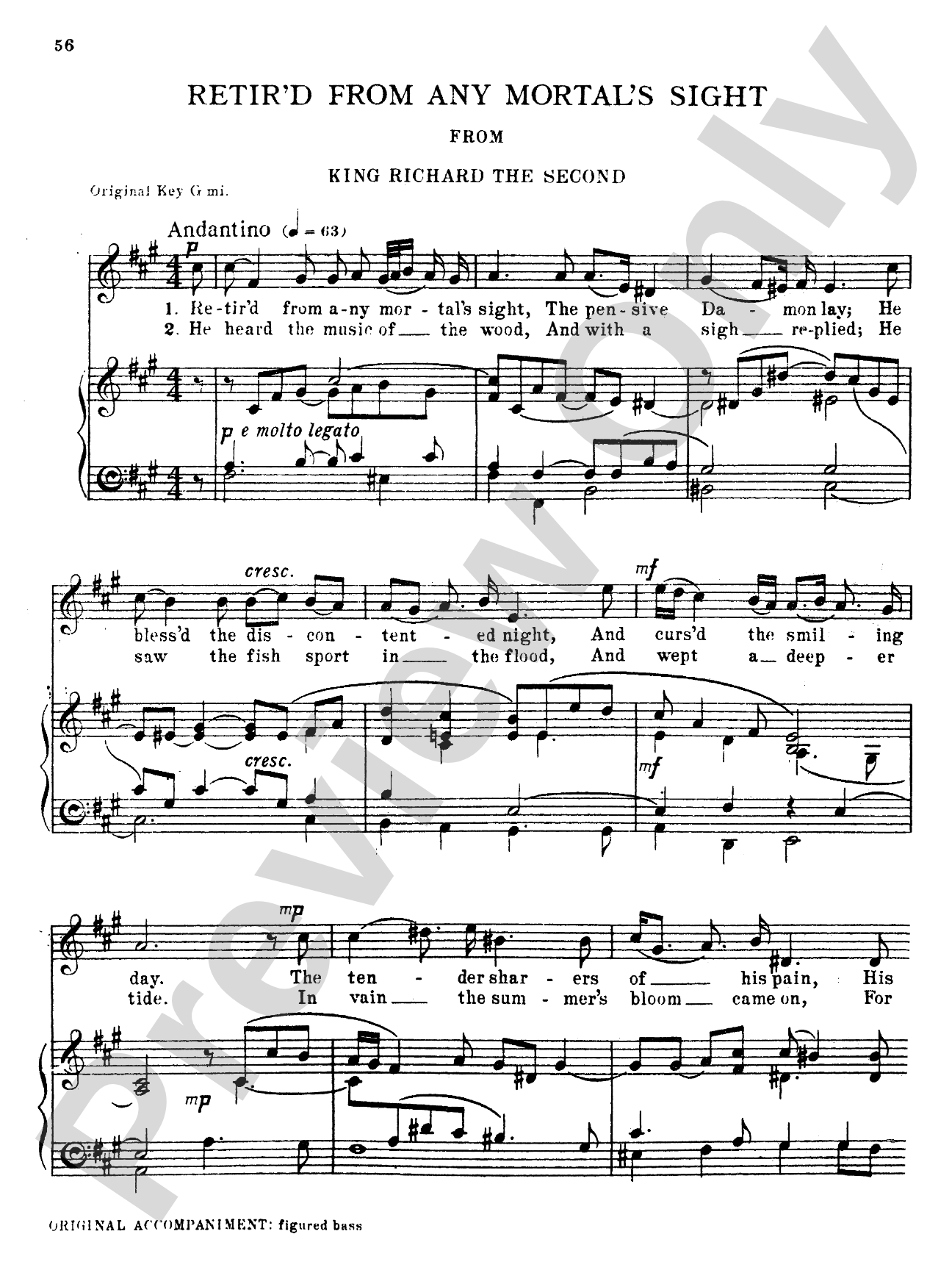 Purcell: Fifteen Songs and Airs for Contralto or Baritone from the Operas and Masques