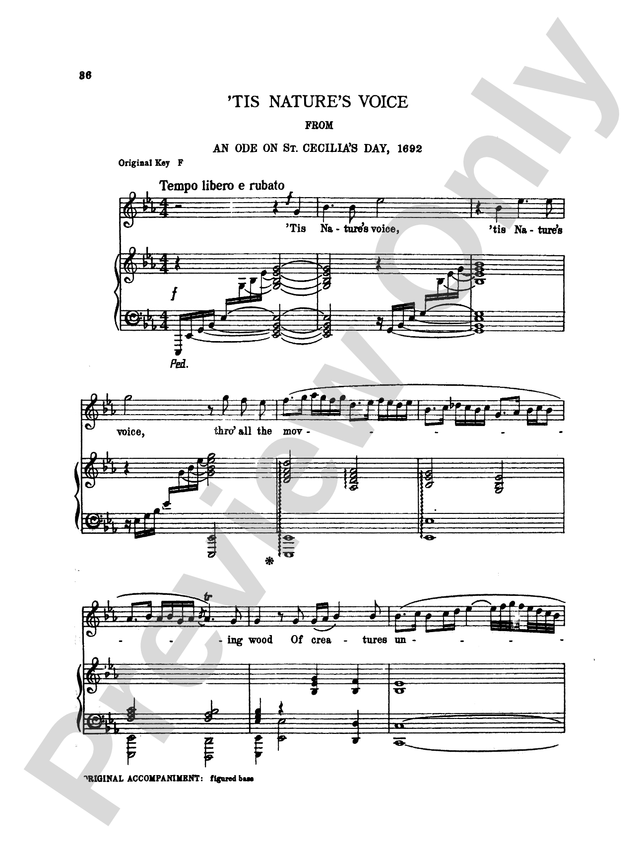 Purcell: Fifteen Songs and Airs for Soprano or Tenor from the Operas and the Odes