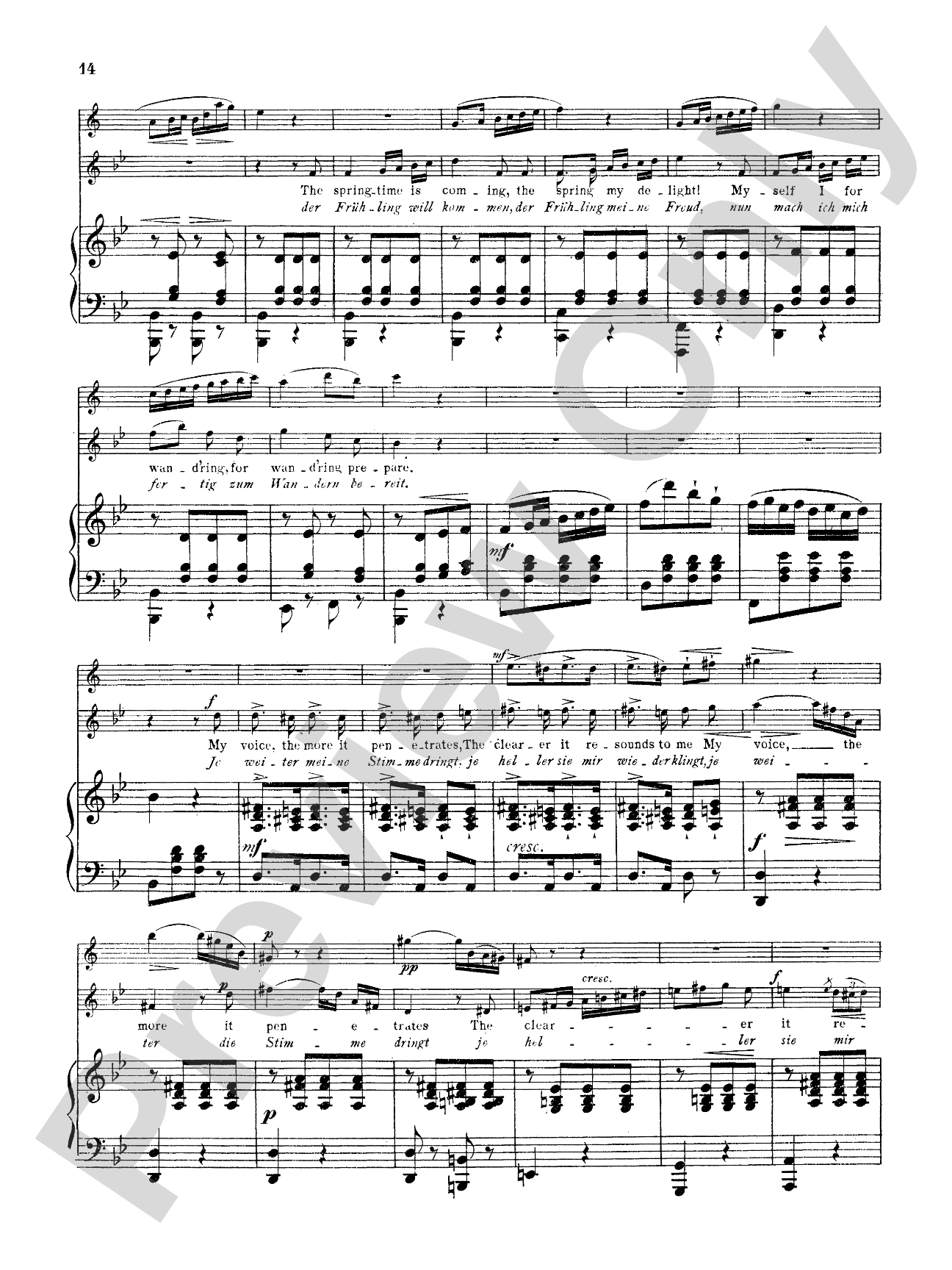 Schubert: The Shepherd on the Rock, Op. 129: High Voice Book