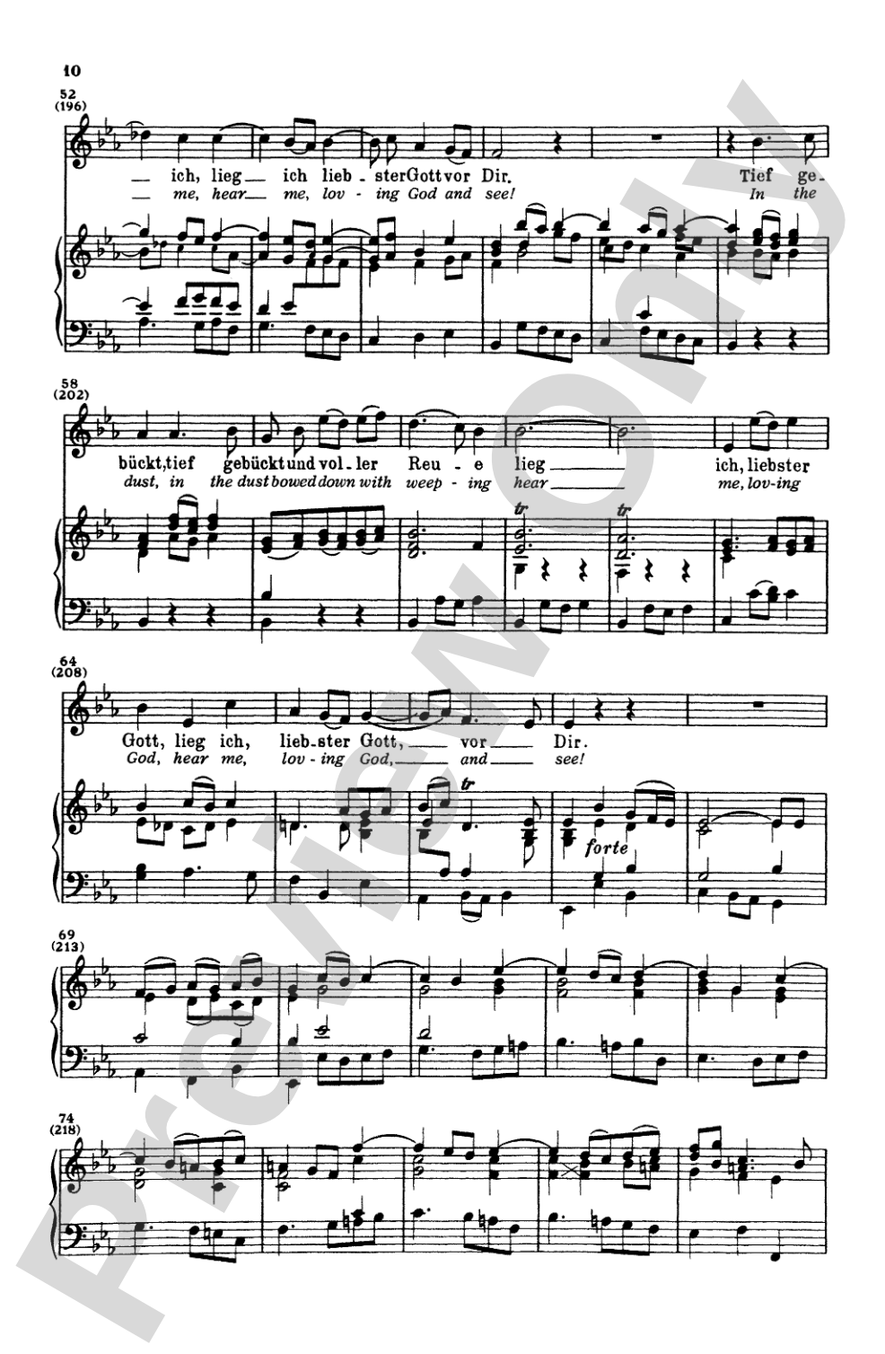Bach: Soprano Solo, Cantata No. 199, Mein Herze Schwimmt Im Blut(German): Soprano Solo Voice Book