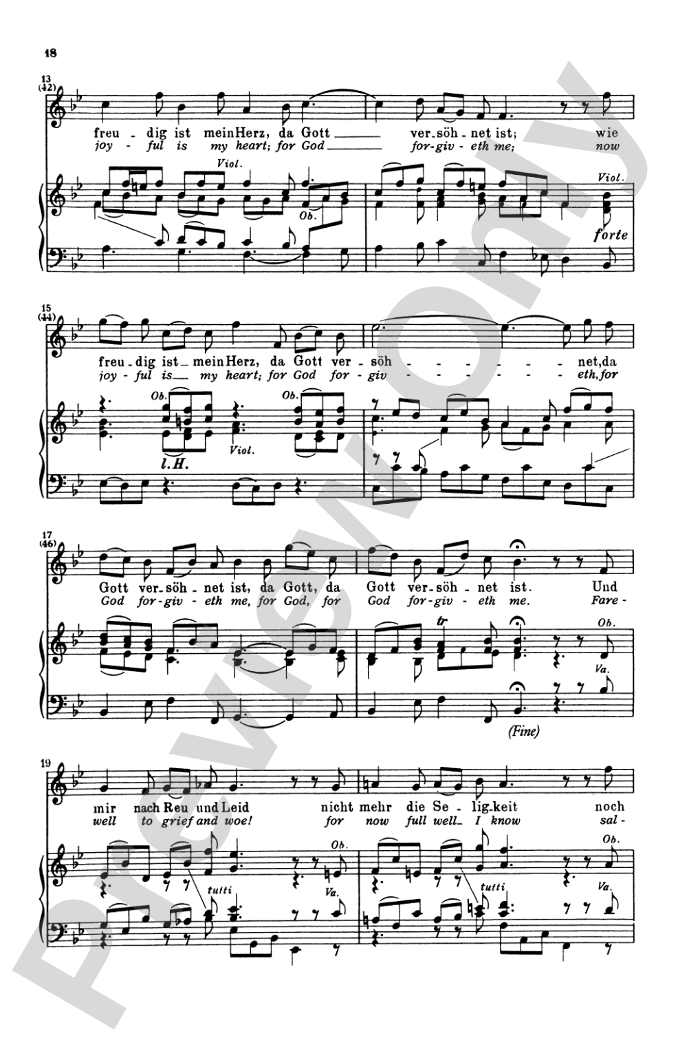 Bach: Soprano Solo, Cantata No. 199, Mein Herze Schwimmt Im Blut(German): Soprano Solo Voice Book