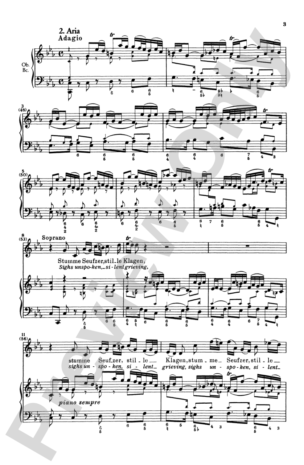 Bach: Soprano Solo, Cantata No. 199, Mein Herze Schwimmt Im Blut(German): Soprano Solo Voice Book