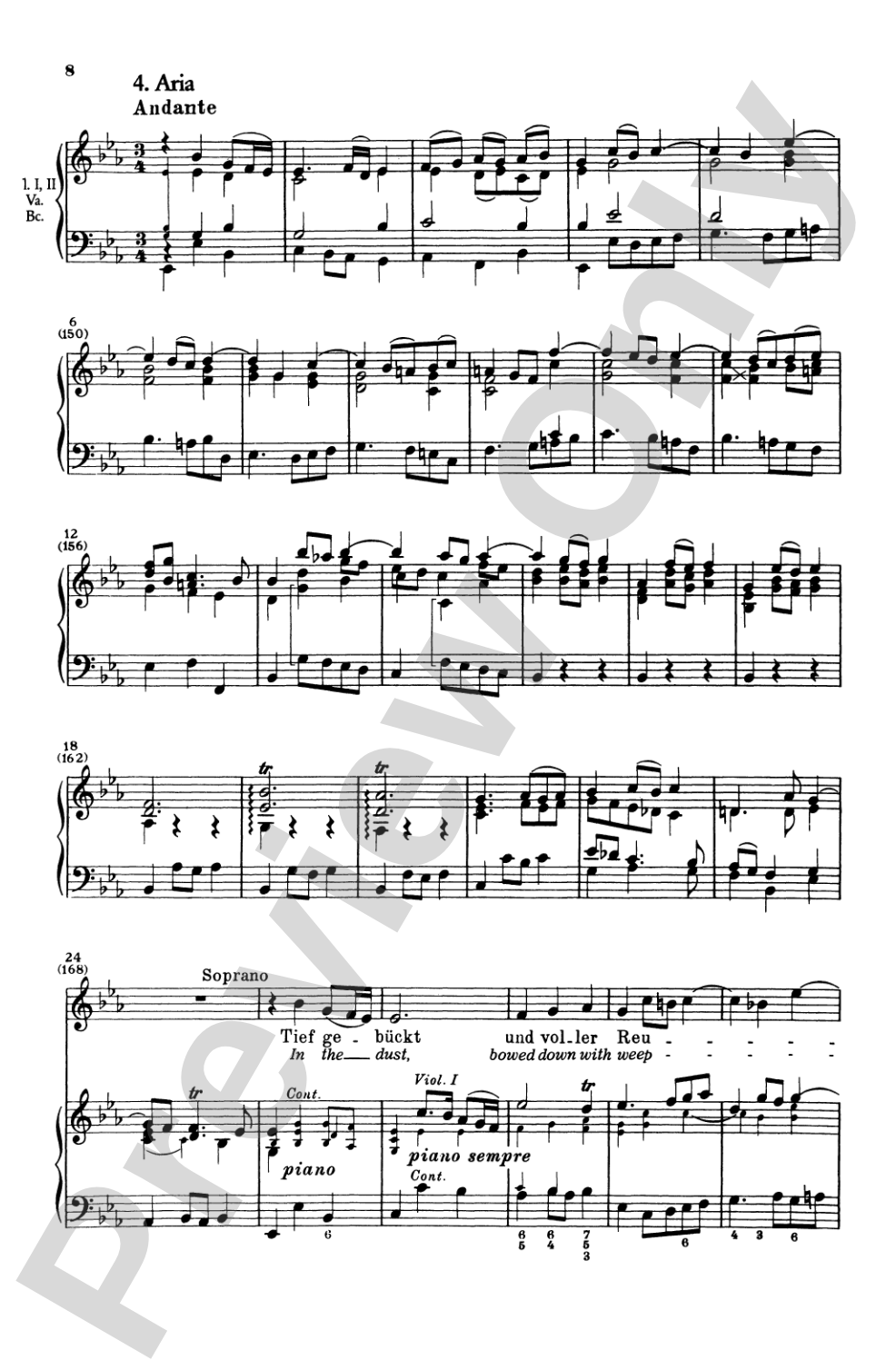 Bach: Soprano Solo, Cantata No. 199, Mein Herze Schwimmt Im Blut(German): Soprano Solo Voice Book