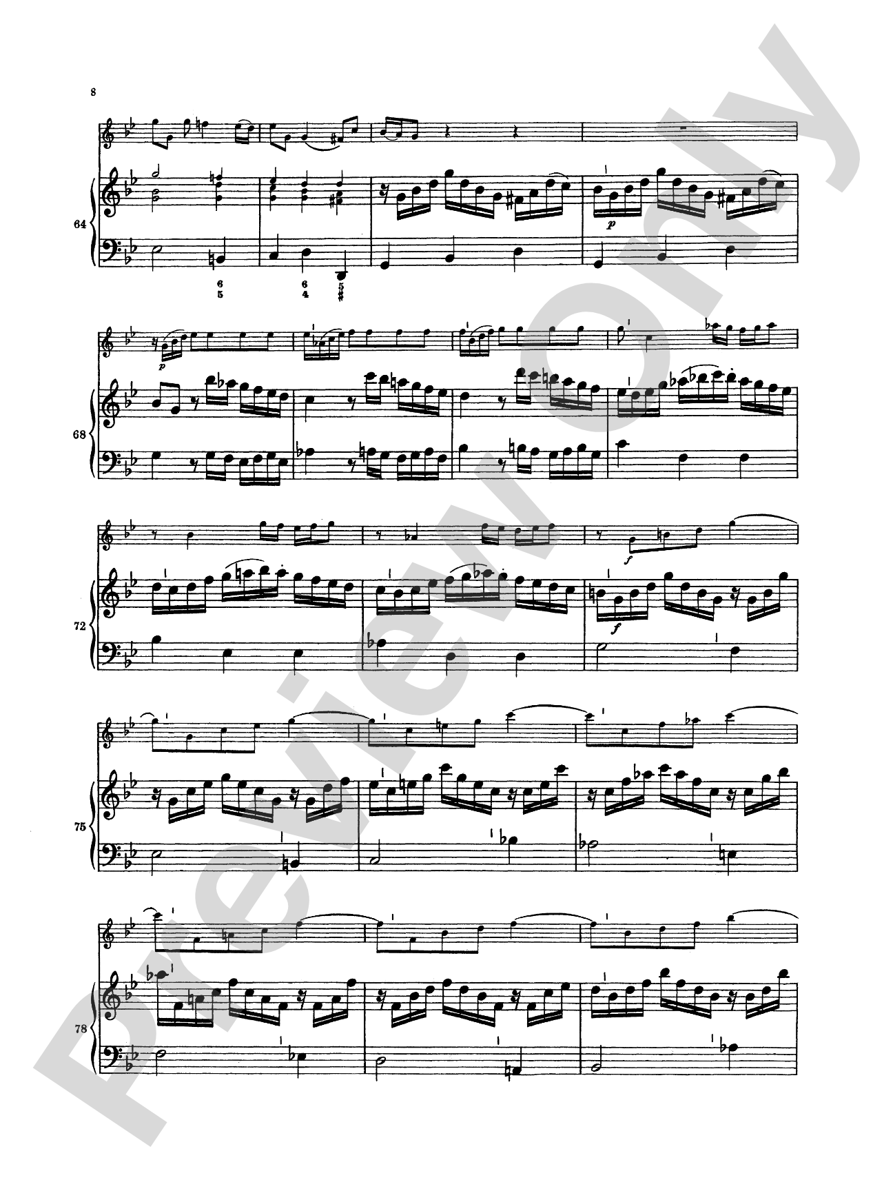 Bach: Sonata in G Minor, BWV 1020: Flute Part(s)