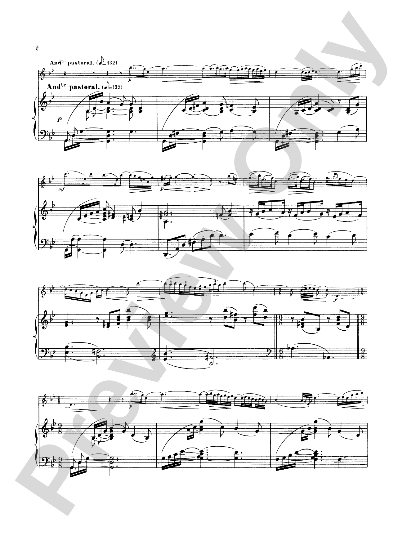 Taffanel: Andante Pastoral and Scherzettino: Flute Part(s)